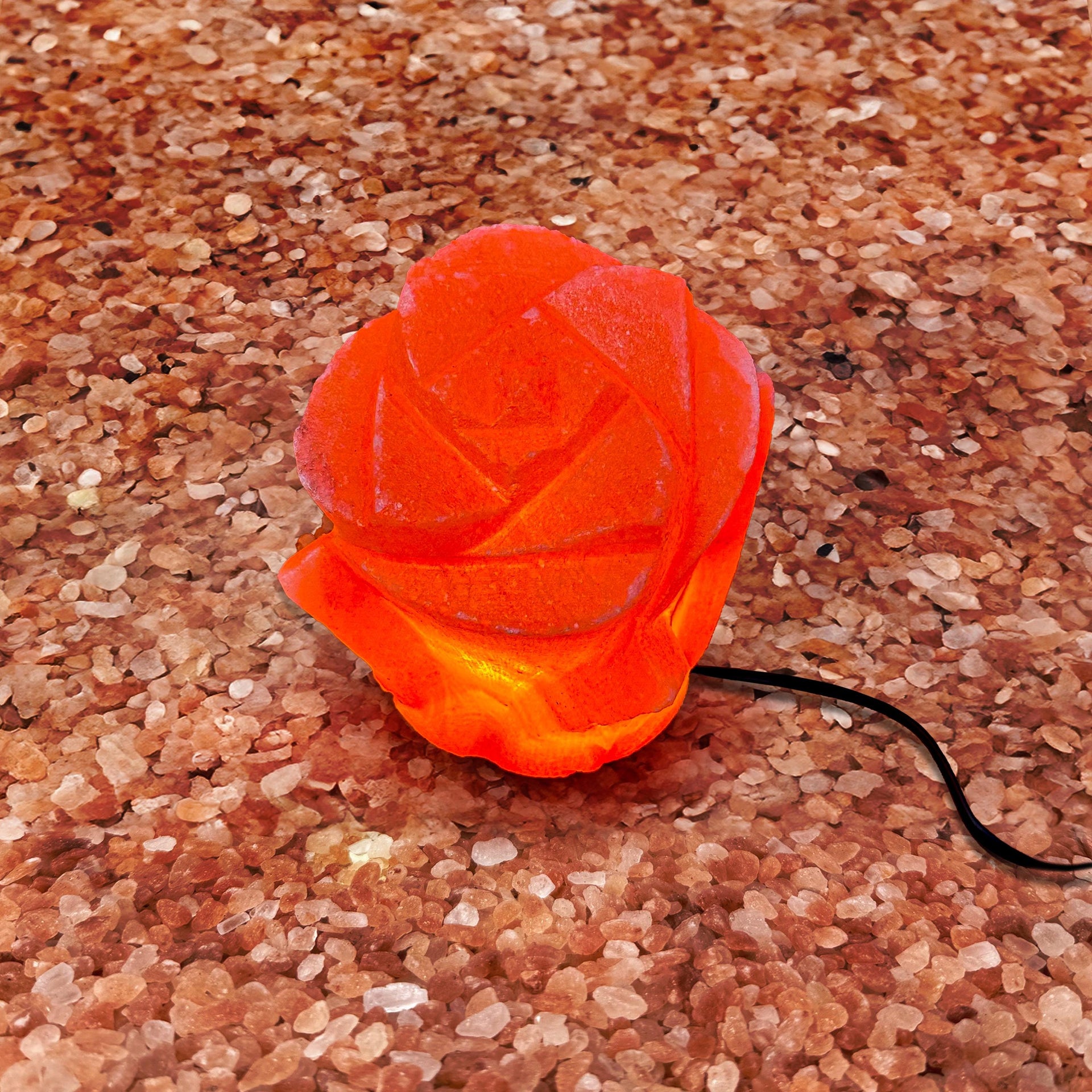 Lotus Himalayan Salt Lamp: Handcrafted Pink Rock Salt Decor