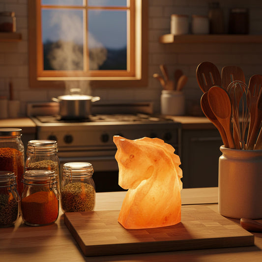 Horse Himalayan Salt Lamp: Handcrafted Pink Rock Salt Decor