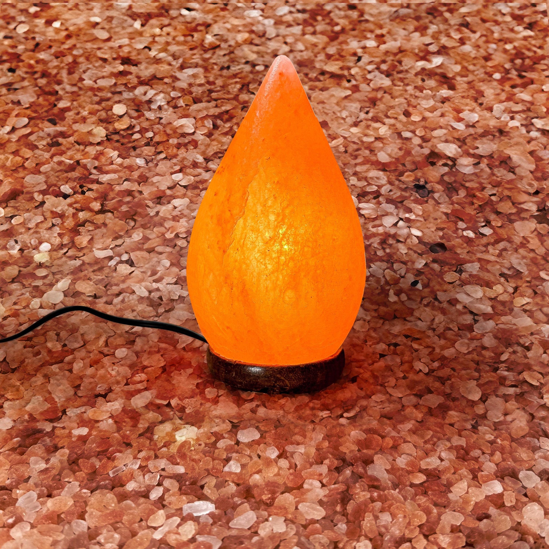 Raindrop Himalayan Salt Lamp: Handcrafted Pink Rock Salt Decor