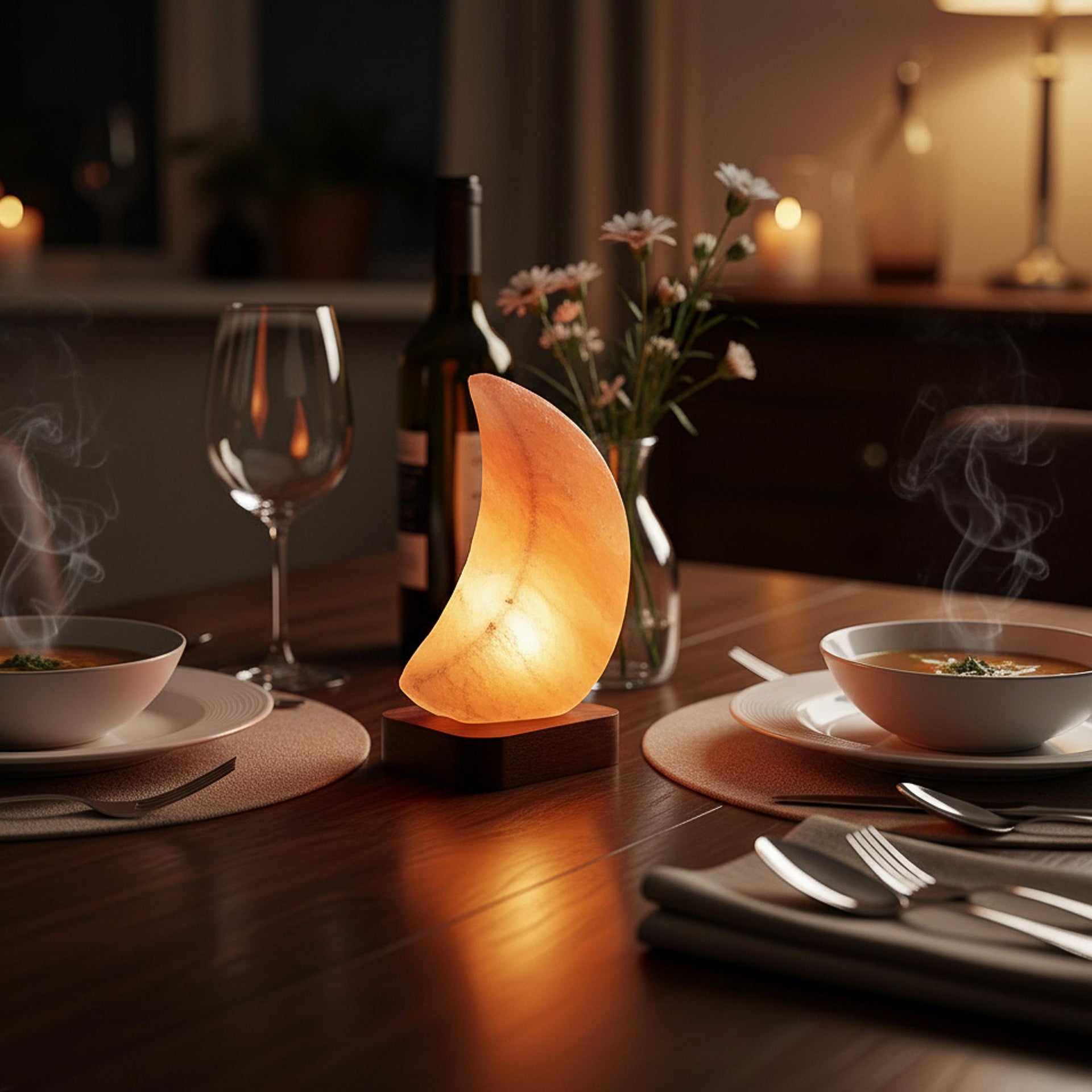 Moon Himalayan Pink Salt Lamp