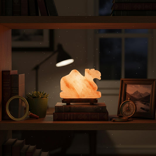 Camel Himalayan Salt Lamp: Handcrafted Pink Rock Salt Decor