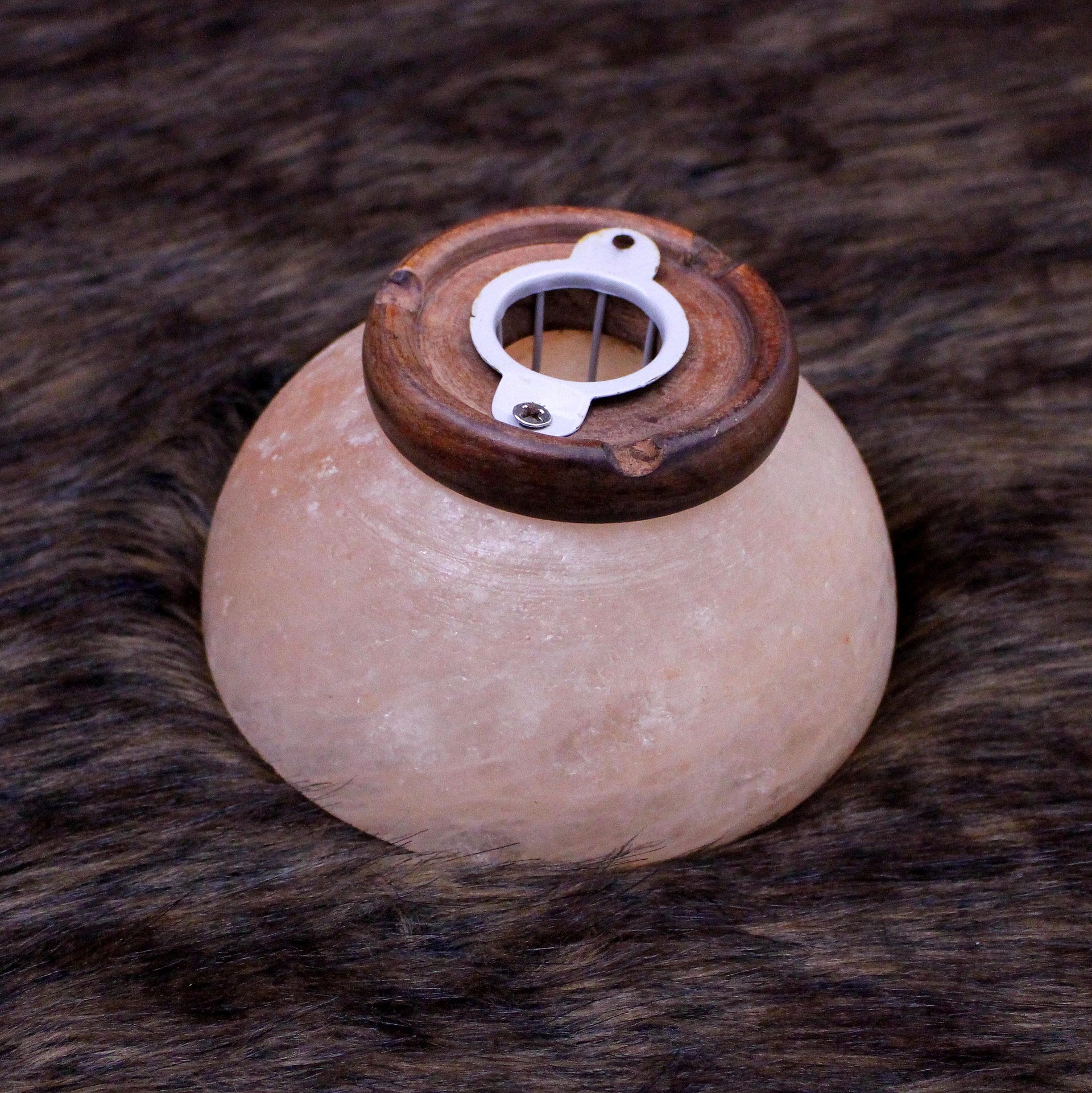 Fire Bowl Himalayan Salt Lamp: Hand-Carved Natural Decor