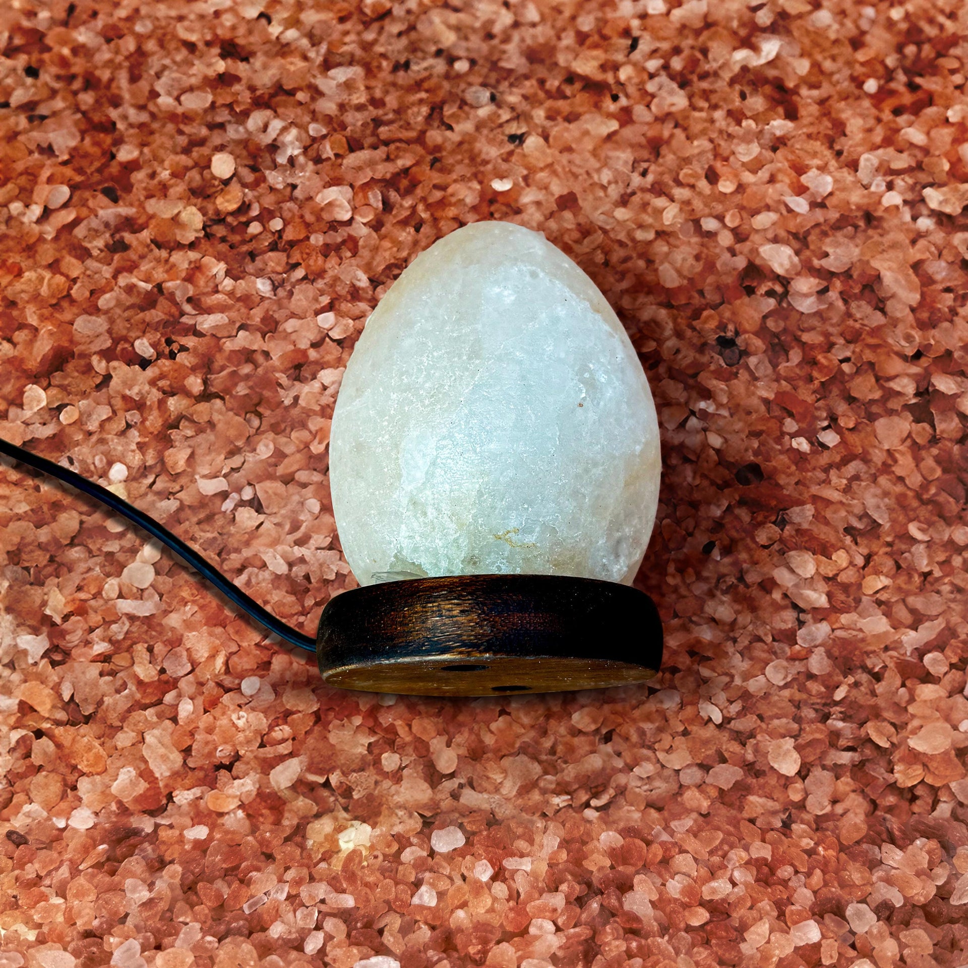 Mini Egg Himalayan USB Salt Lamp: Handcrafted Pink Rock Salt Decor