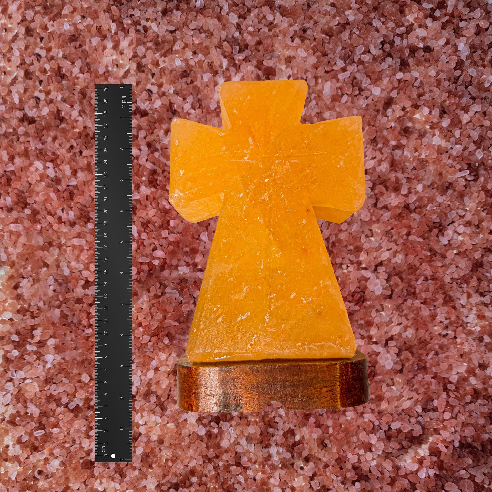 Cross Himalayan Pink Salt Lamp
