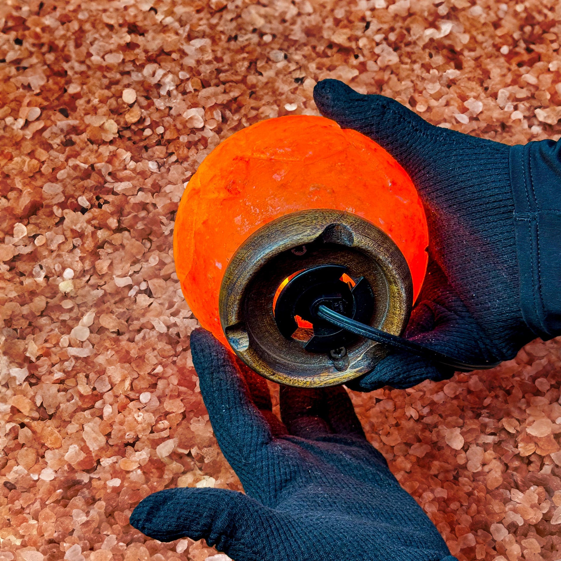 Football Himalayan Salt Lamp: Handcrafted Pink Rock Salt Decor