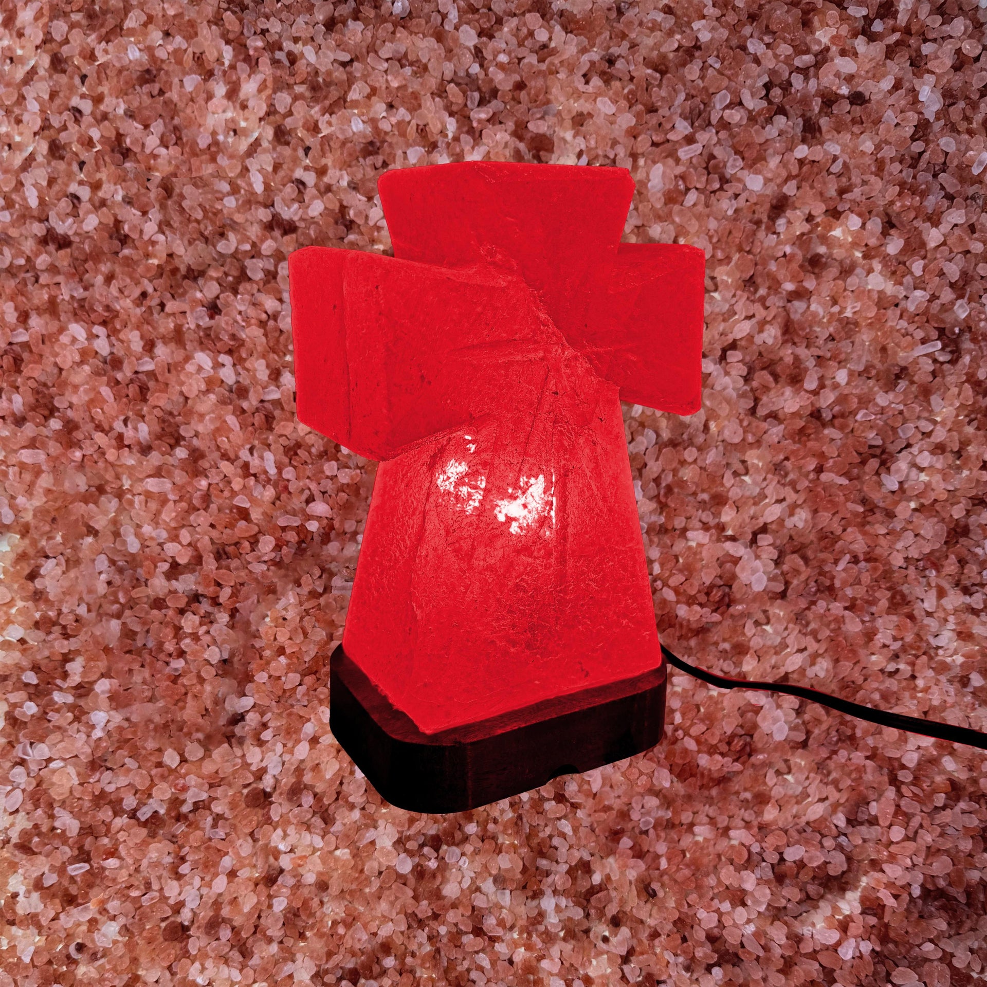 Cross Himalayan Pink Salt Lamp