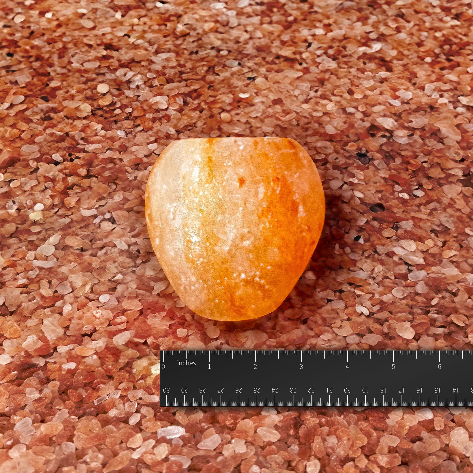 Apple-Shaped Himalayan Salt Candle Holder: Hand-Carved Natural Decor