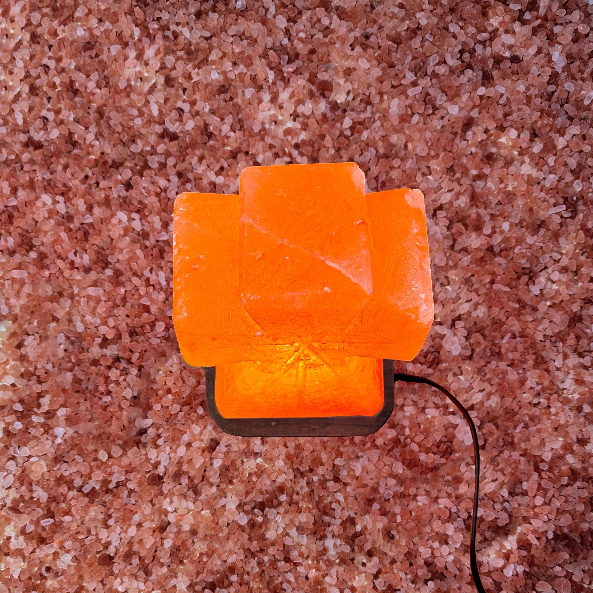 Cross Himalayan Pink Salt Lamp