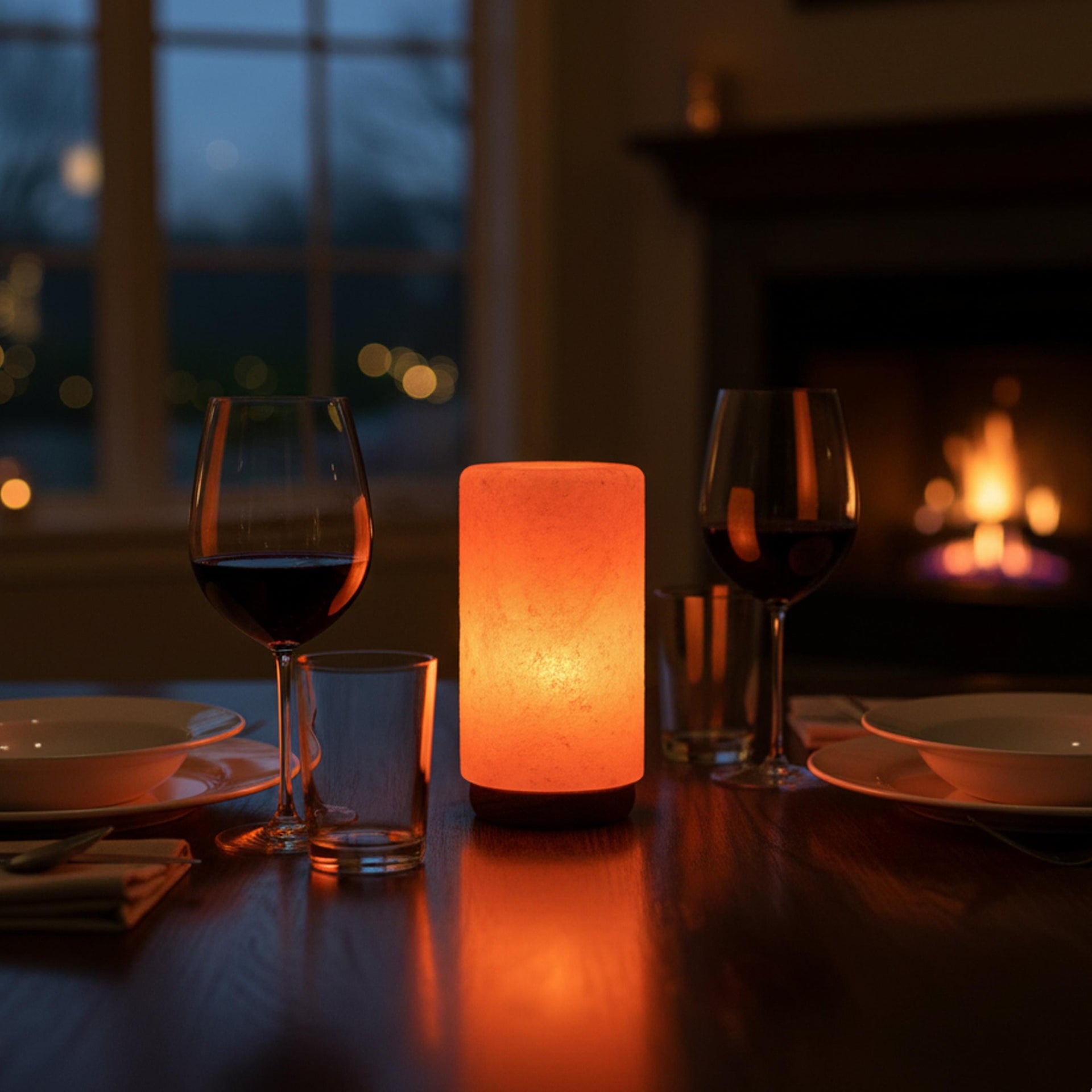 Cylinder Himalayan Salt Lamp: Handcrafted Pink Rock Salt Decor