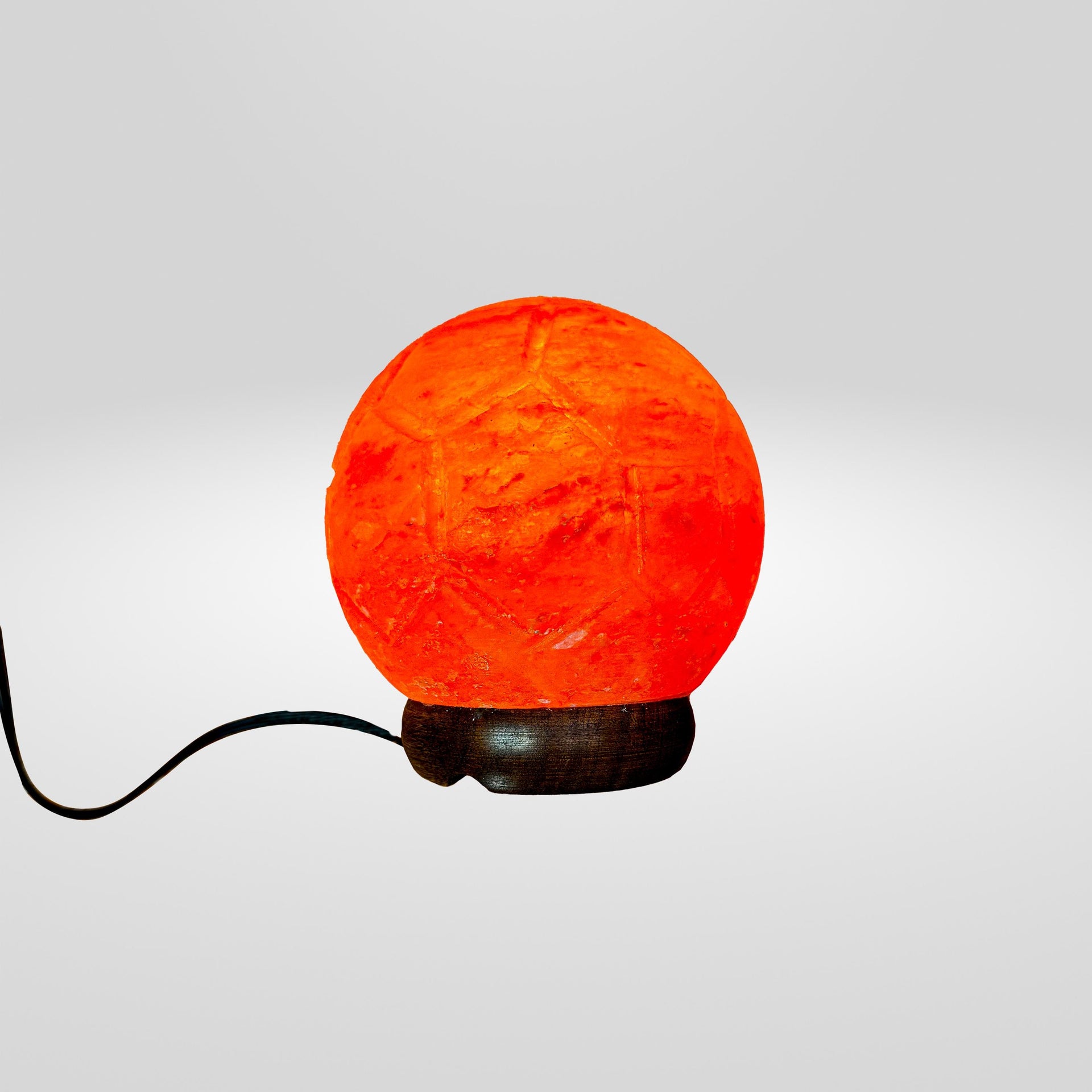Football Himalayan Salt Lamp: Handcrafted Pink Rock Salt Decor