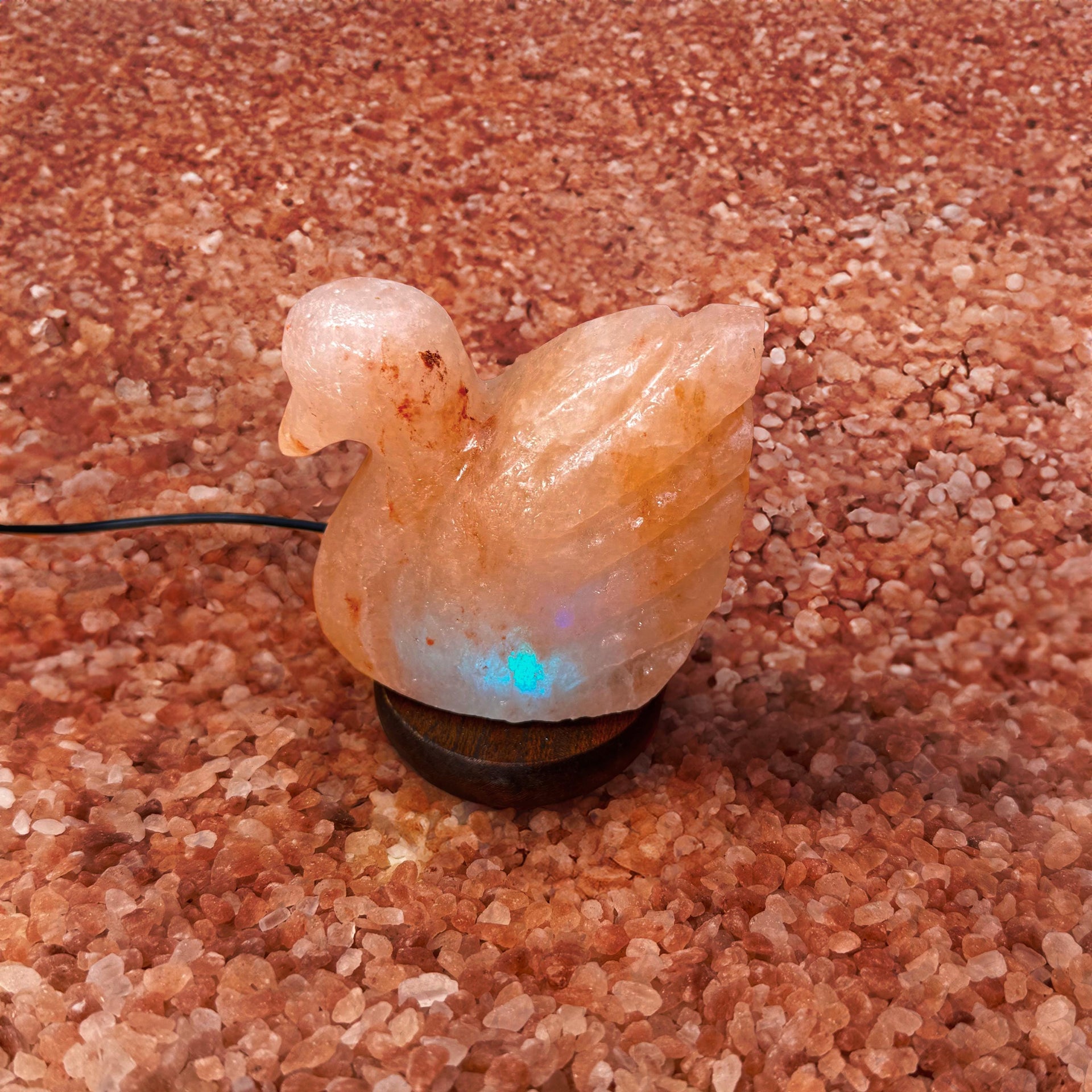 Mini Duck Himalayan USB Salt Lamp: Handcrafted Pink Rock Salt Decor