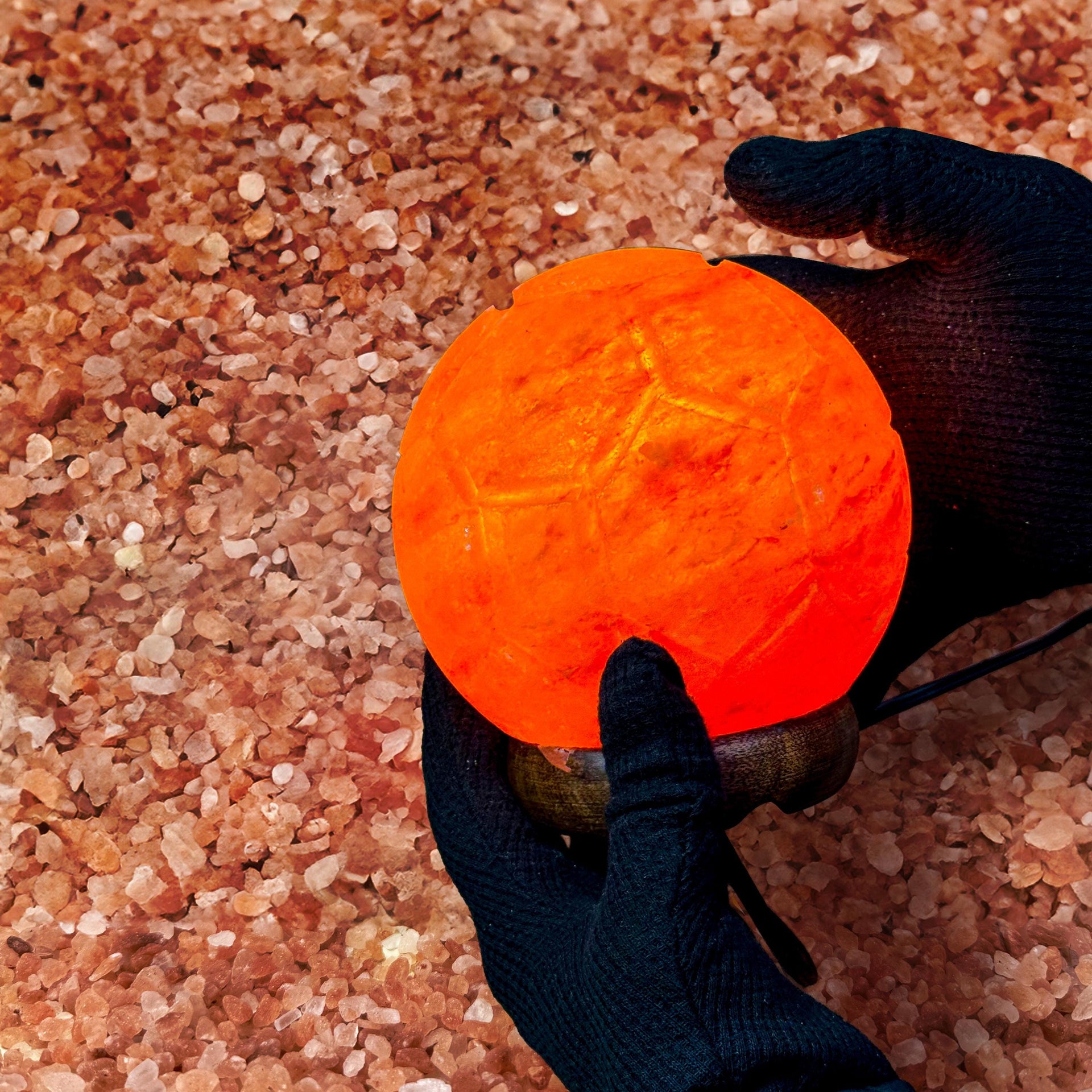 Football Himalayan Salt Lamp: Handcrafted Pink Rock Salt Decor