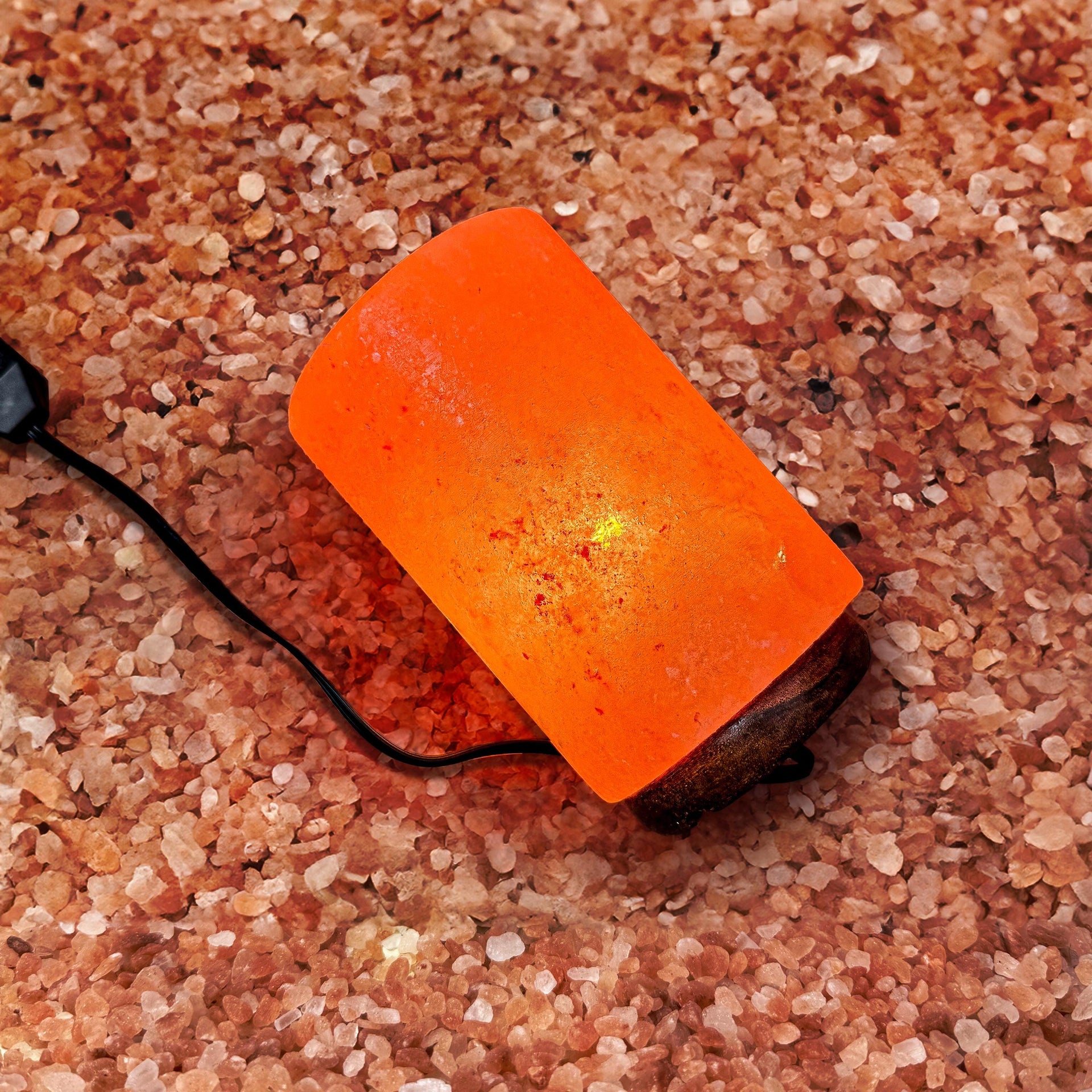 Cylinder Himalayan Salt Lamp: Handcrafted Pink Rock Salt Decor