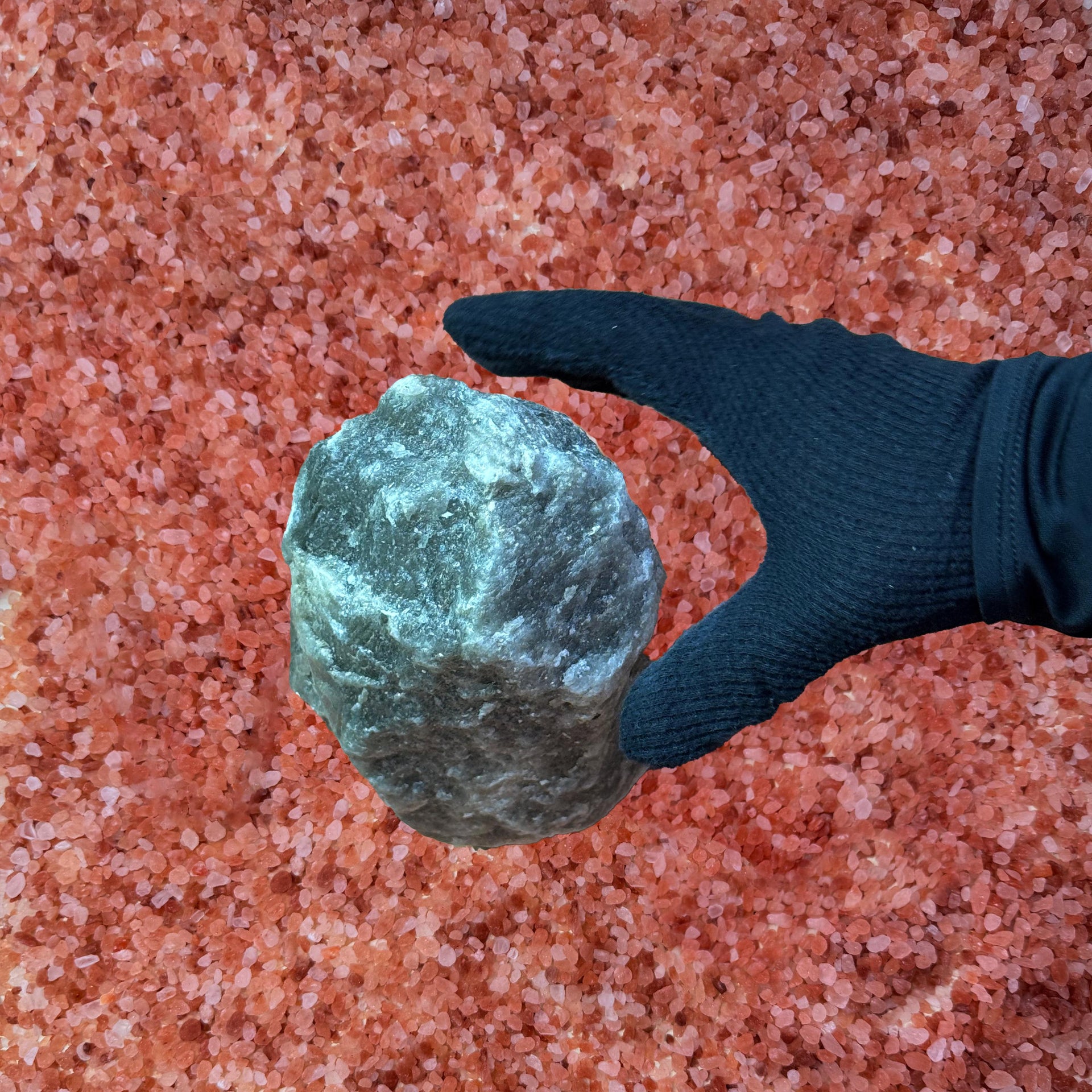 Handmade Grey Himalayan Salt Lamp: Natural Rock, Wood Base