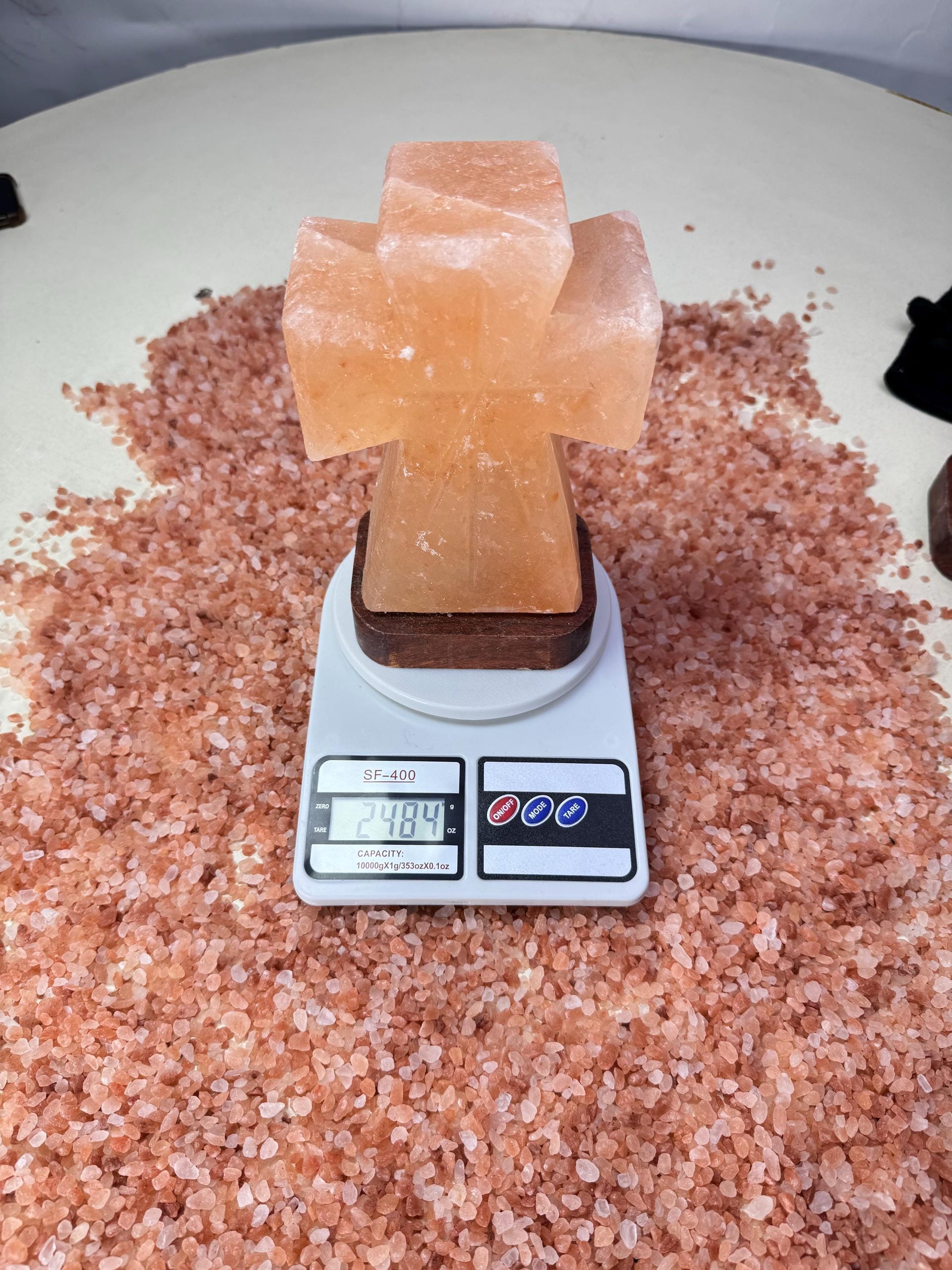 Cross Himalayan Pink Salt Lamp