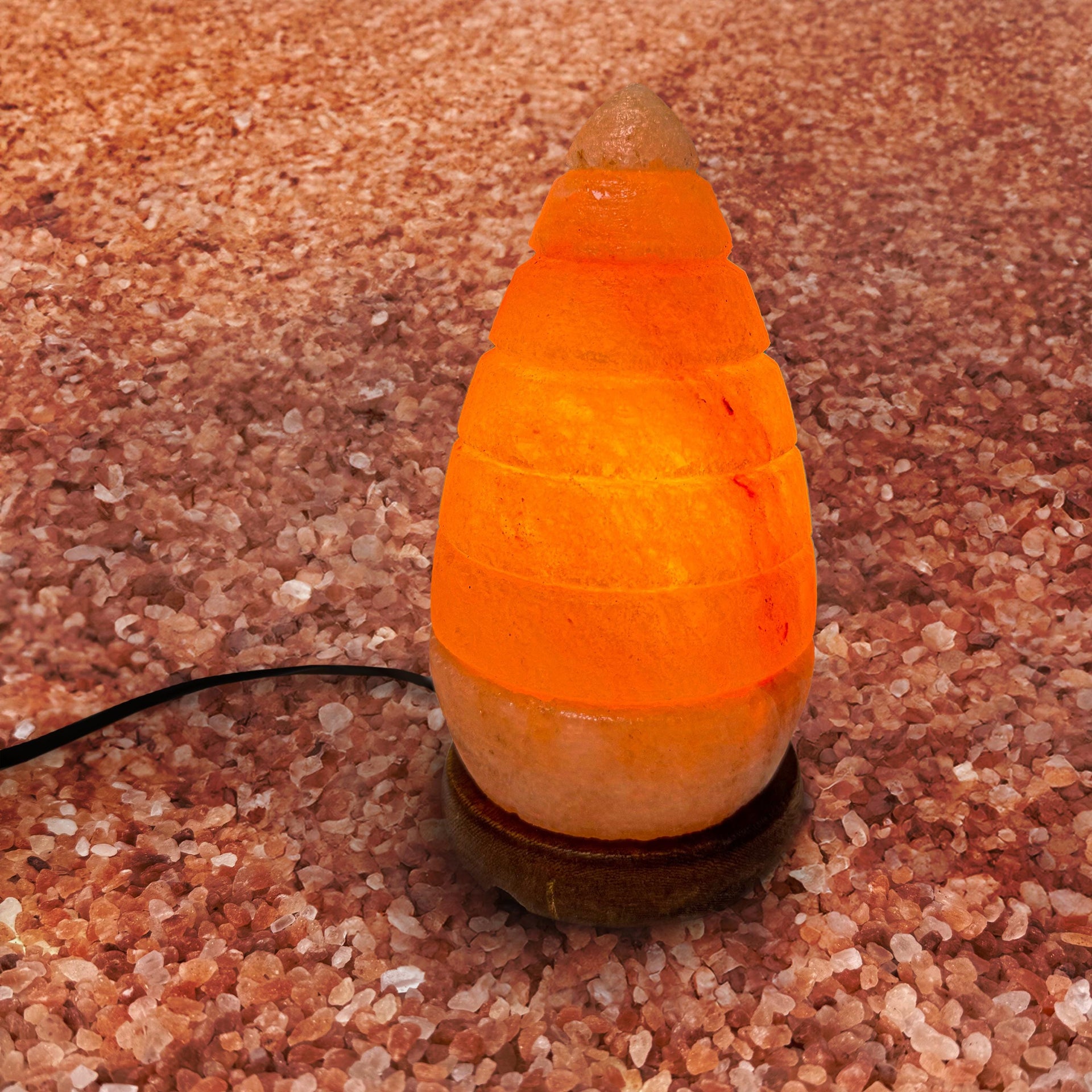 Teardrop Himalayan Salt Lamp: Handcrafted Pink Rock Salt Decor