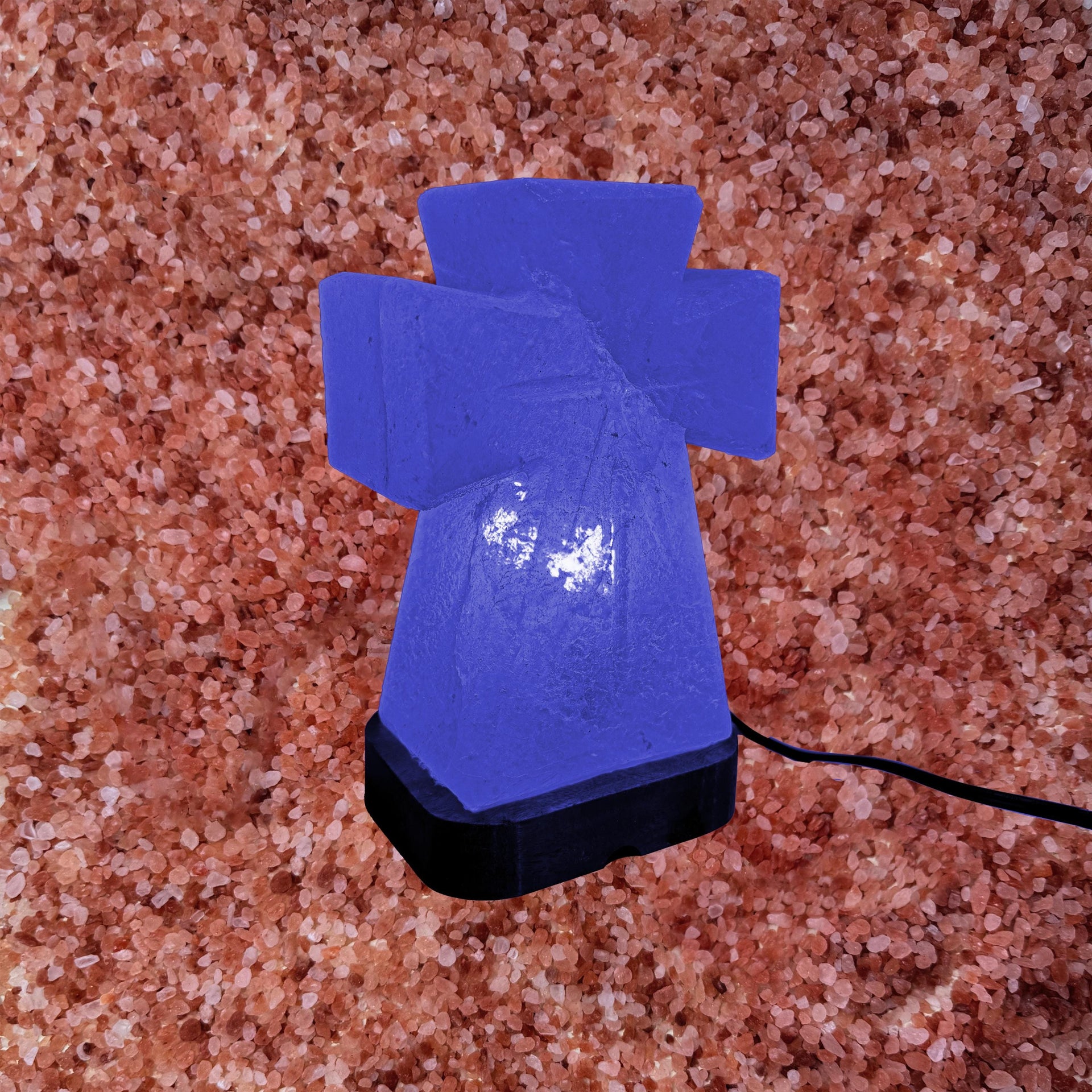 Cross Himalayan Pink Salt Lamp