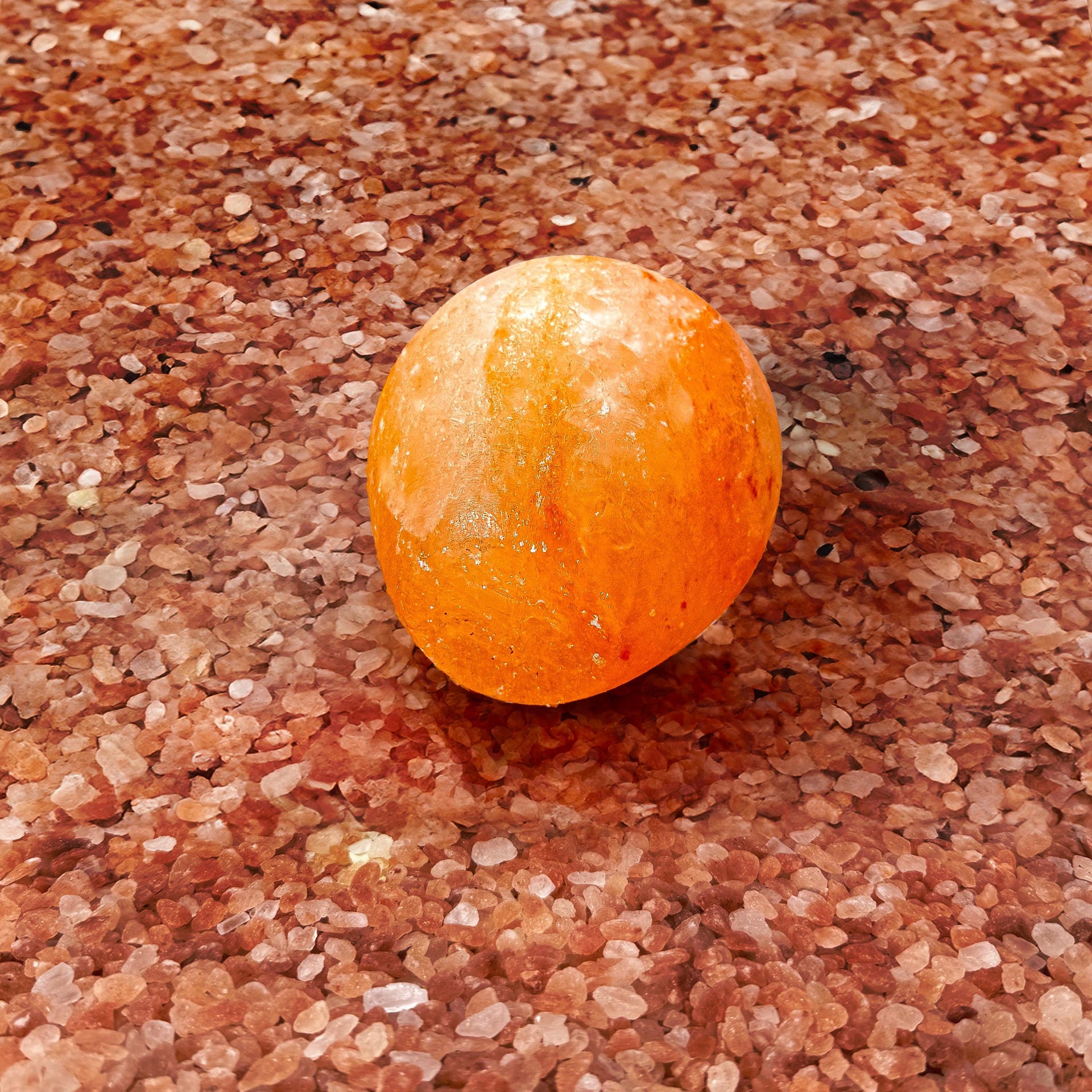 Apple-Shaped Himalayan Salt Candle Holder: Hand-Carved Natural Decor