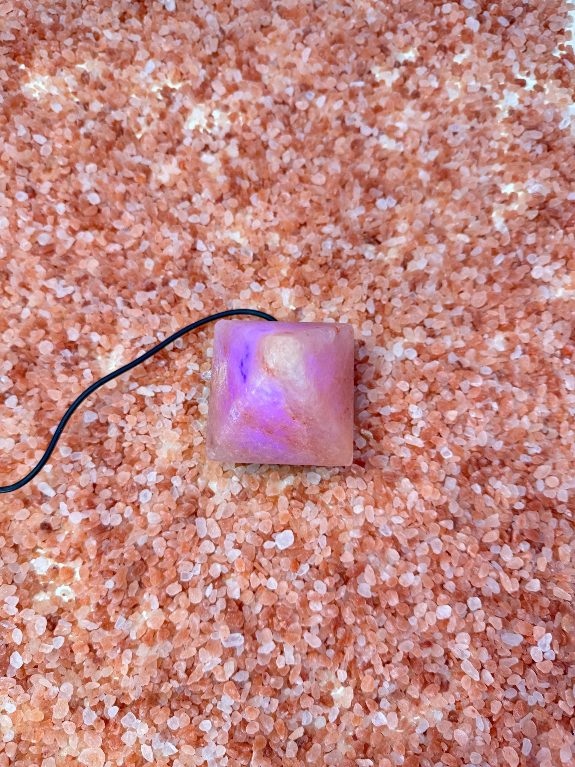 Mini Pyramid Himalayan USB Salt Lamp: Handcrafted Pink Rock Salt Decor