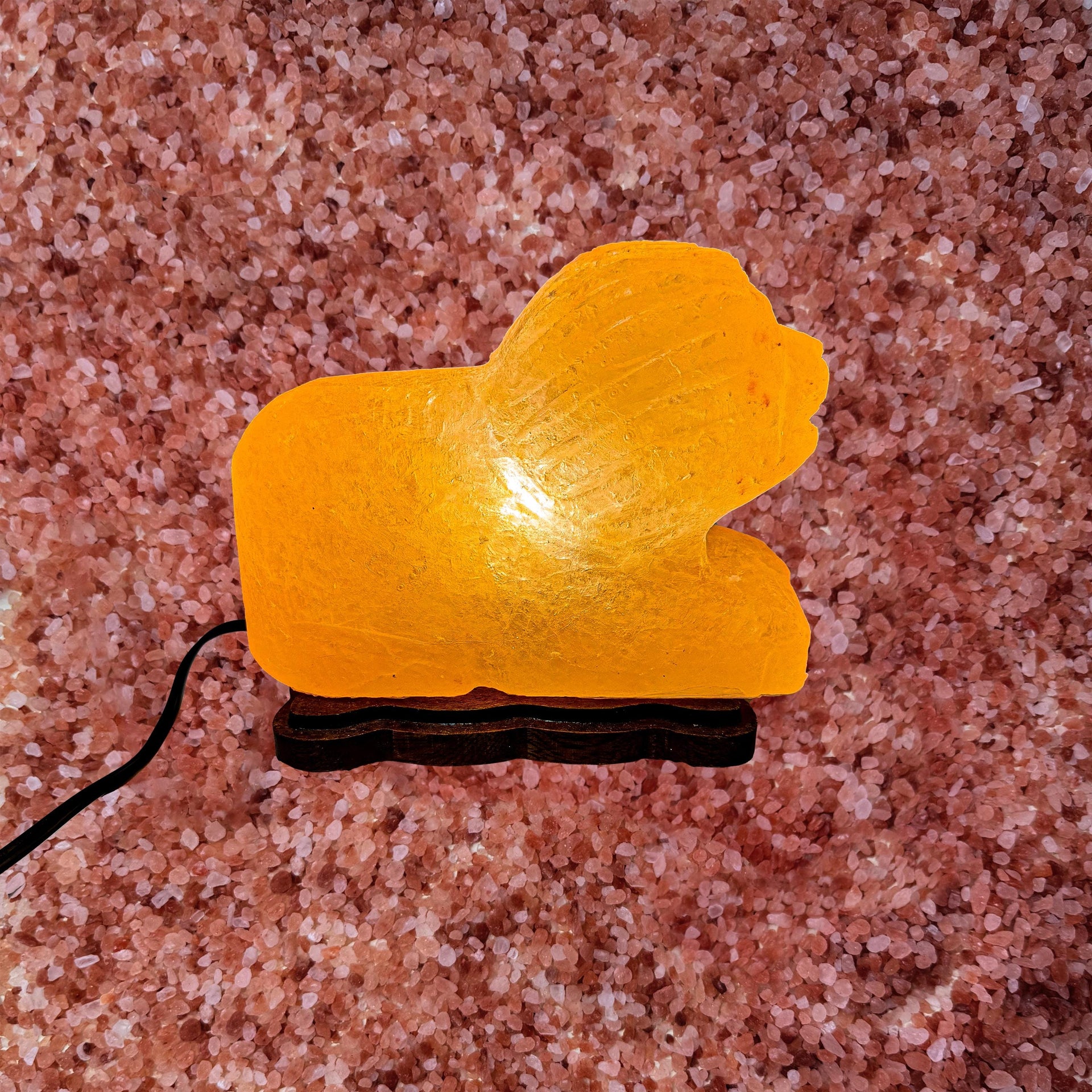 Lion Himalayan Pink Salt Lamp
