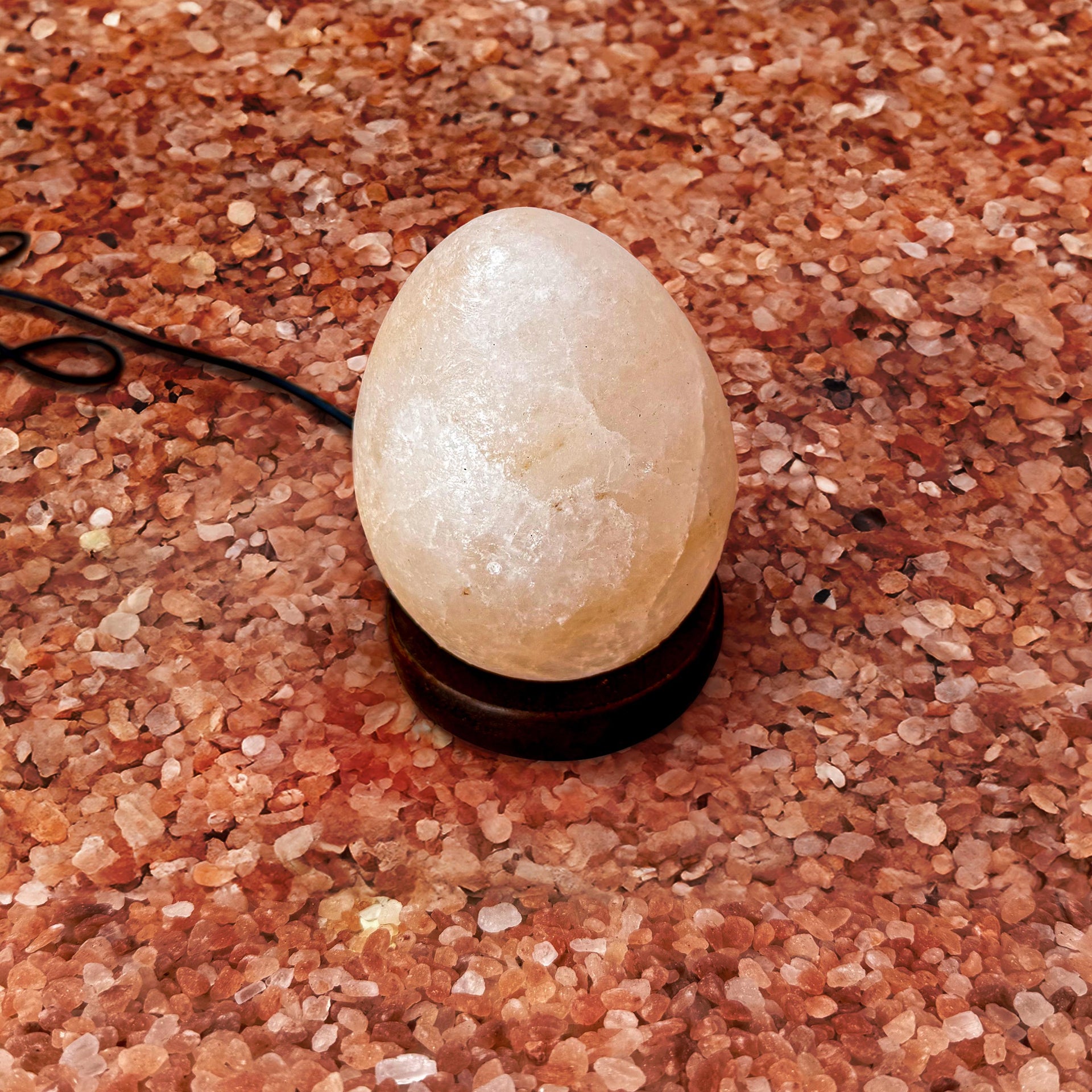 Mini Egg Himalayan USB Salt Lamp: Handcrafted Pink Rock Salt Decor