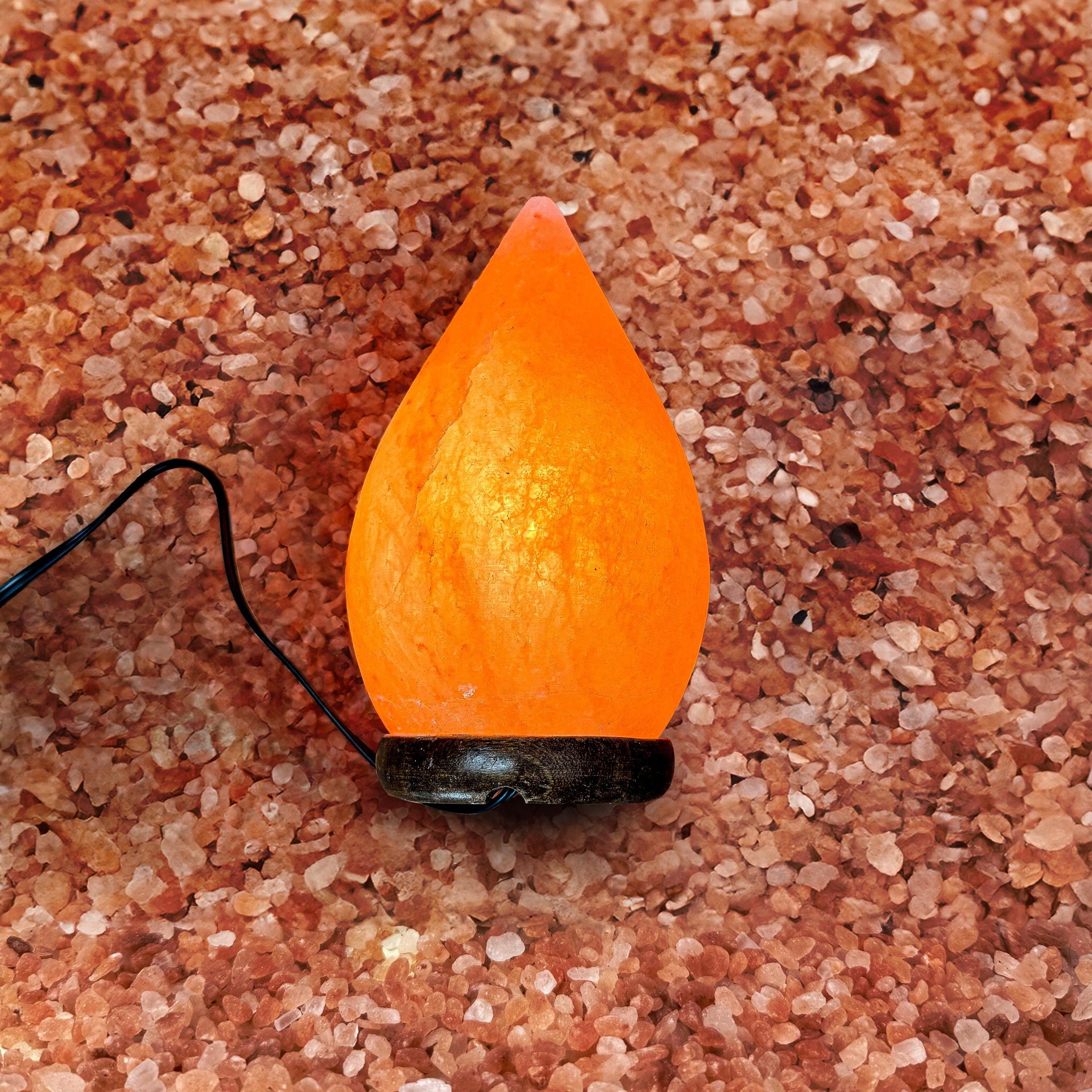 Raindrop Himalayan Salt Lamp: Handcrafted Pink Rock Salt Decor