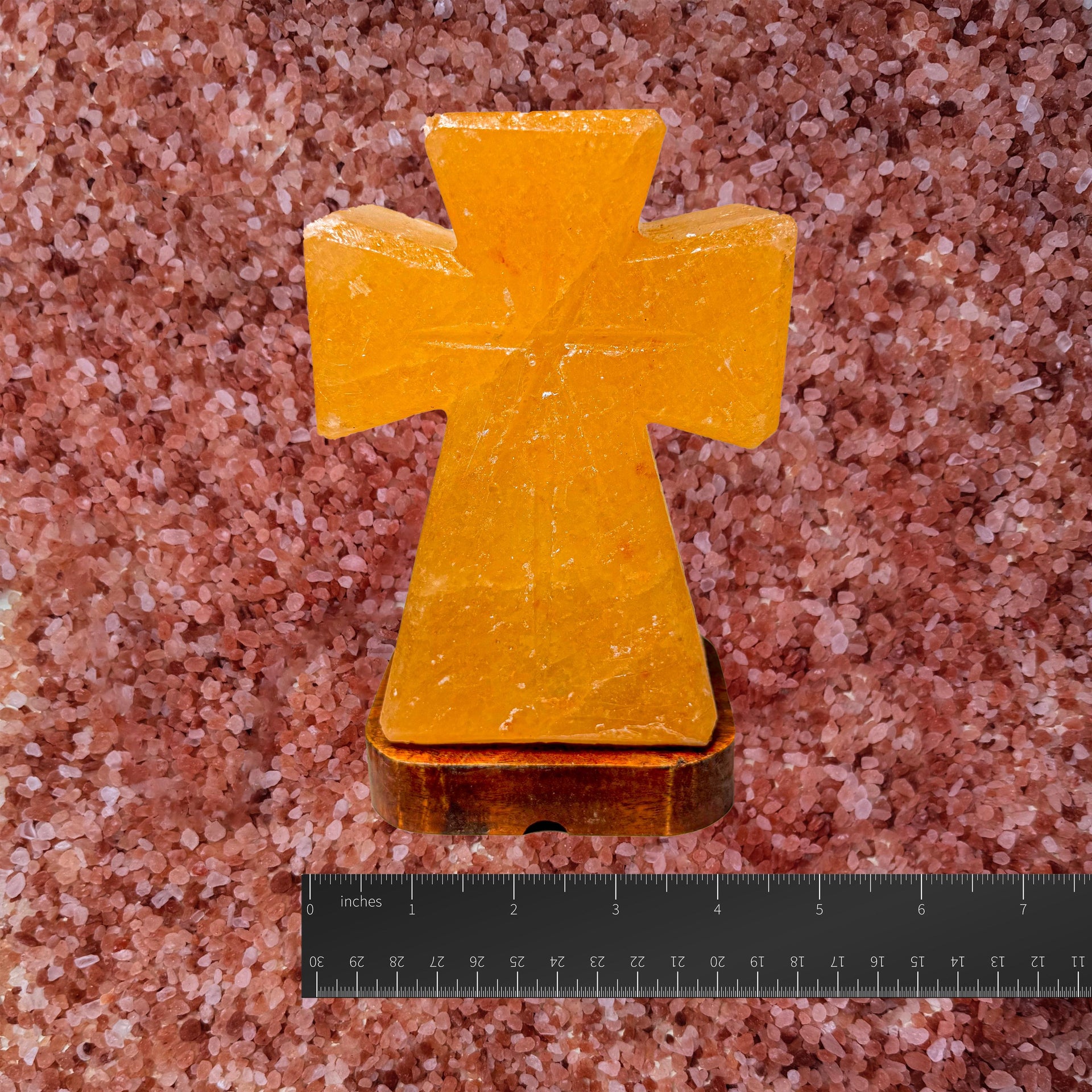 Cross Himalayan Pink Salt Lamp