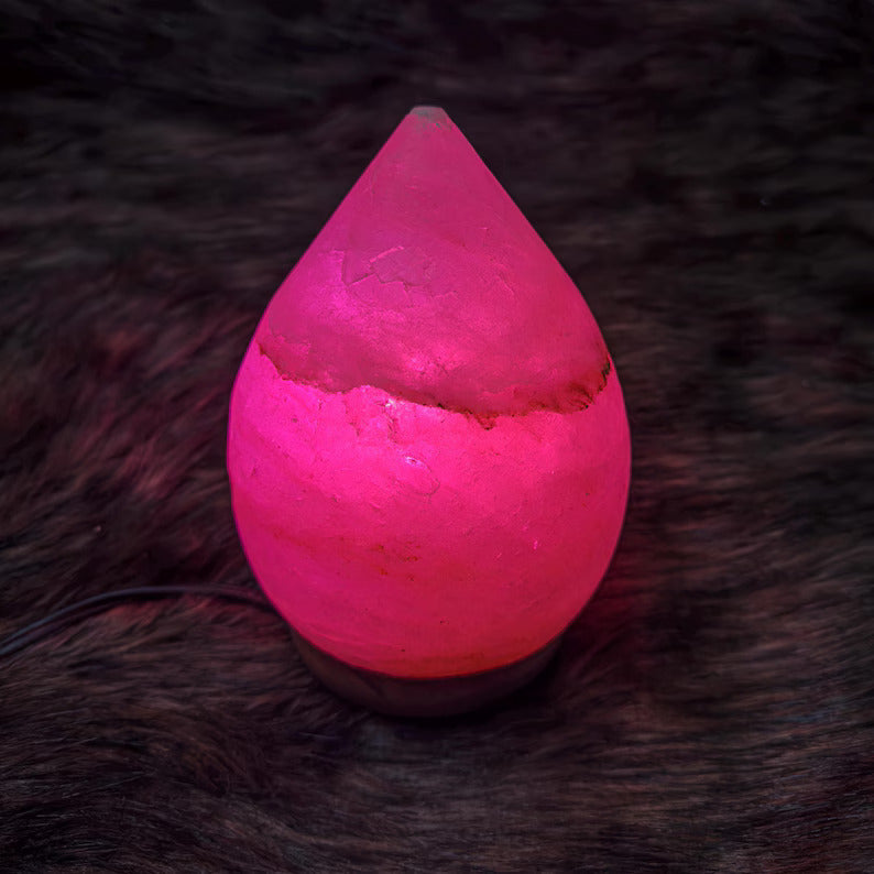 Himalayan Egg-Shaped Pink Salt Lamp