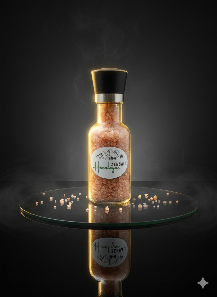 Glass Bottle with Crystal Grinder