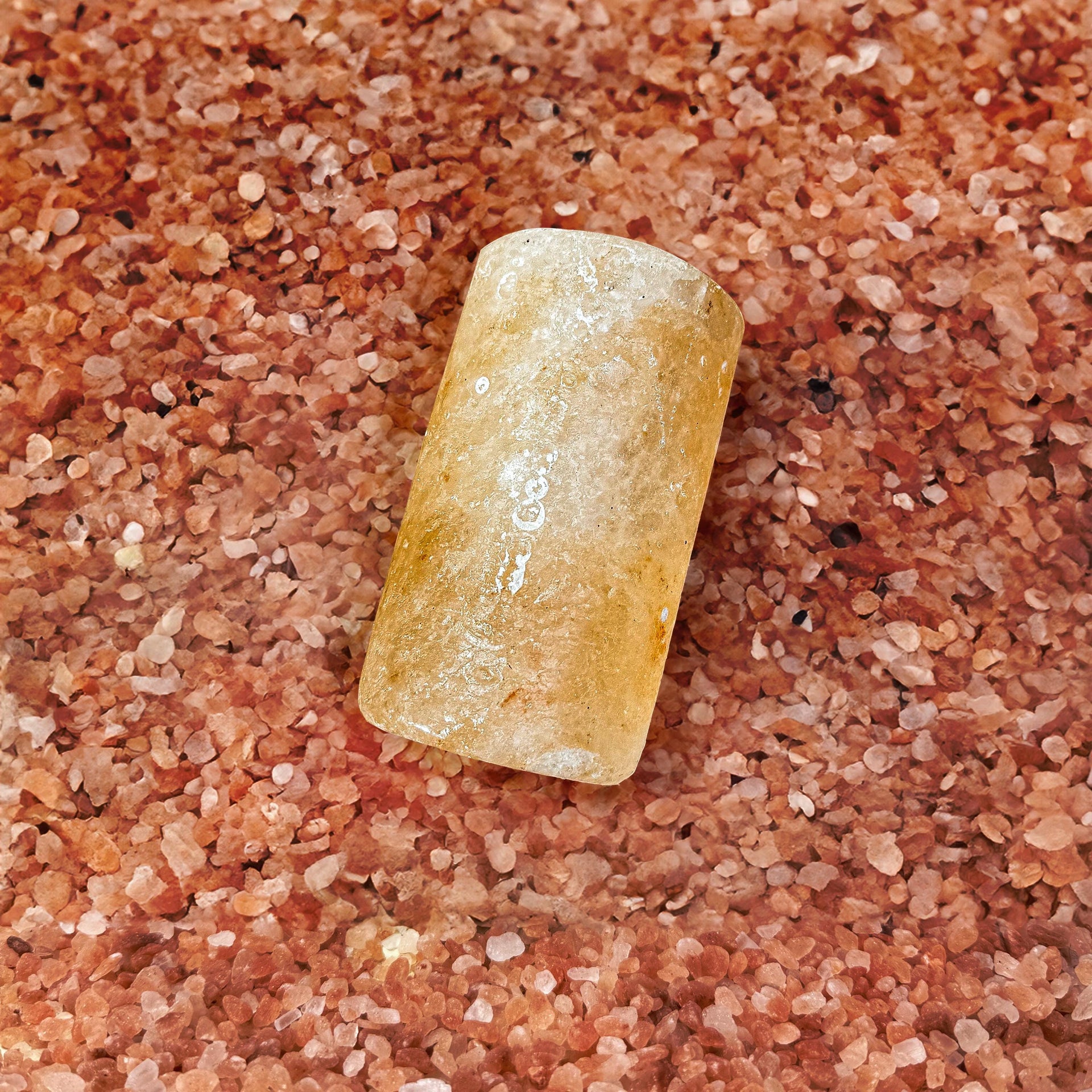 Cylinder-Shaped Himalayan Salt Candle Holder: Hand-Carved Natural Decor