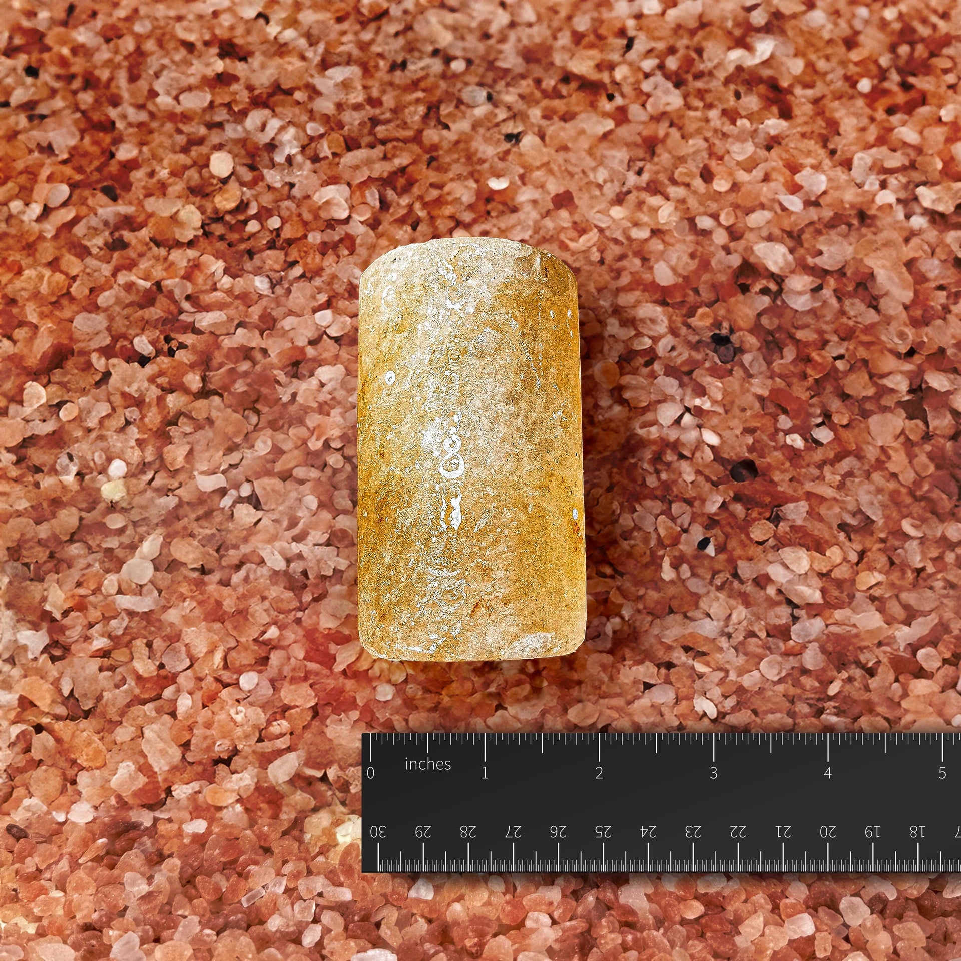 Cylinder-Shaped Himalayan Salt Candle Holder: Hand-Carved Natural Decor