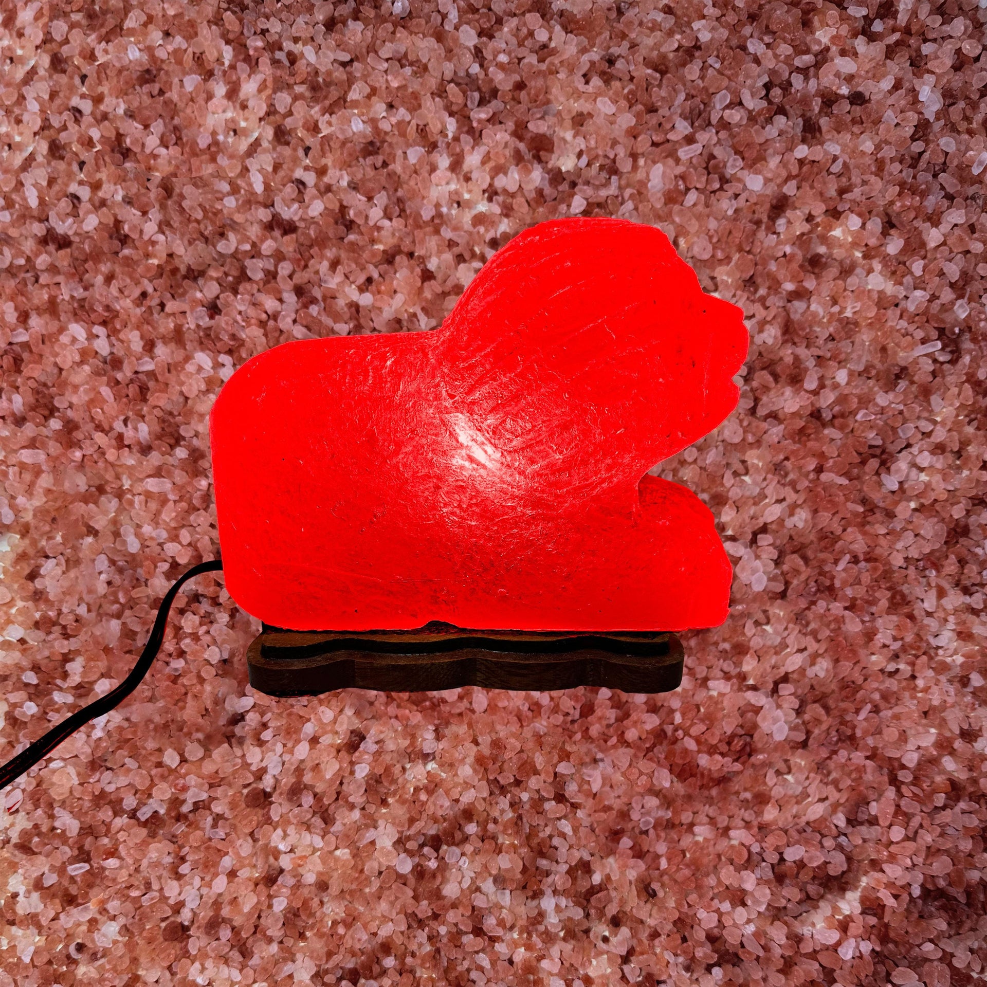 Lion Himalayan Pink Salt Lamp