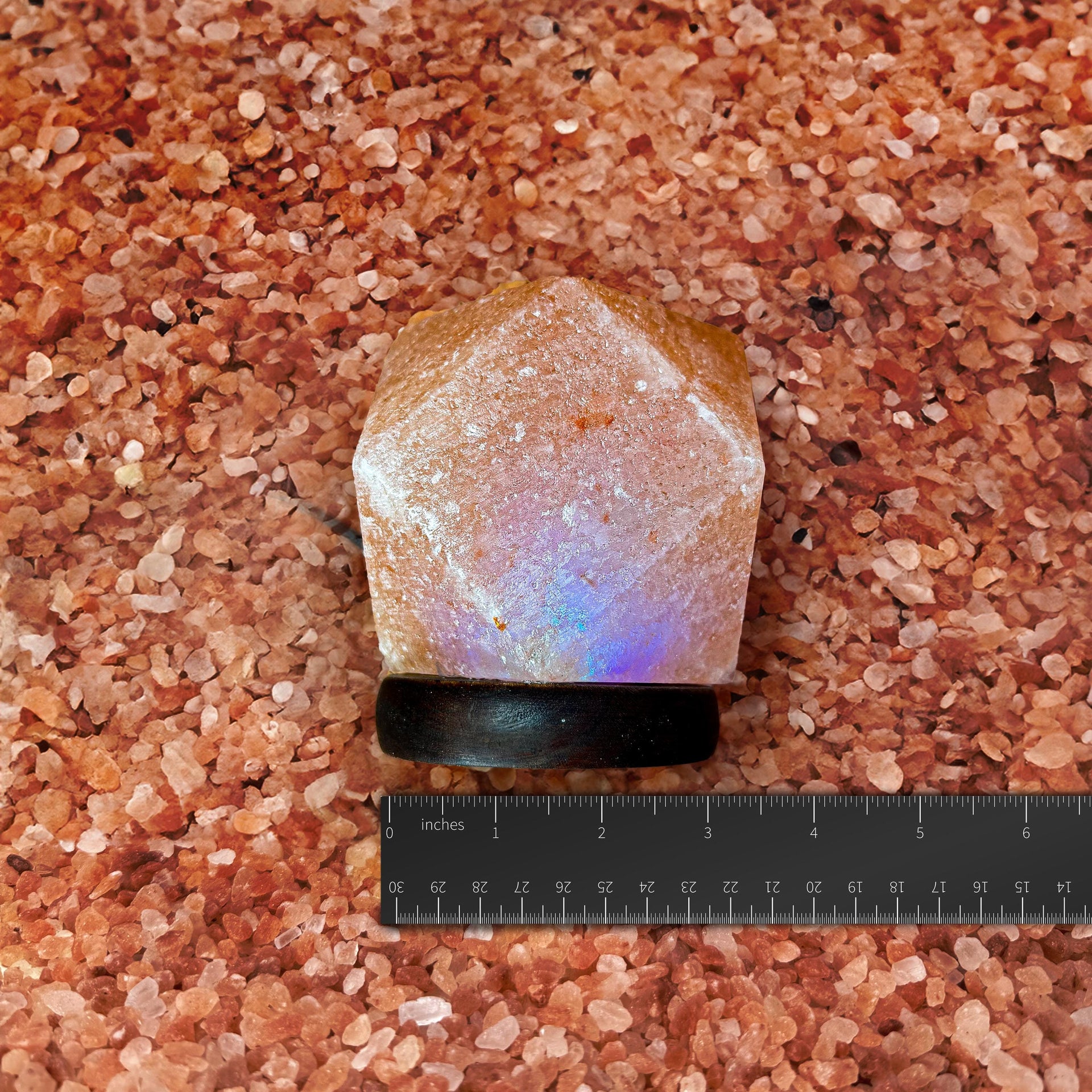 Mini Hexagon Himalayan USB Salt Lamp: Hand-Carved Natural Decor