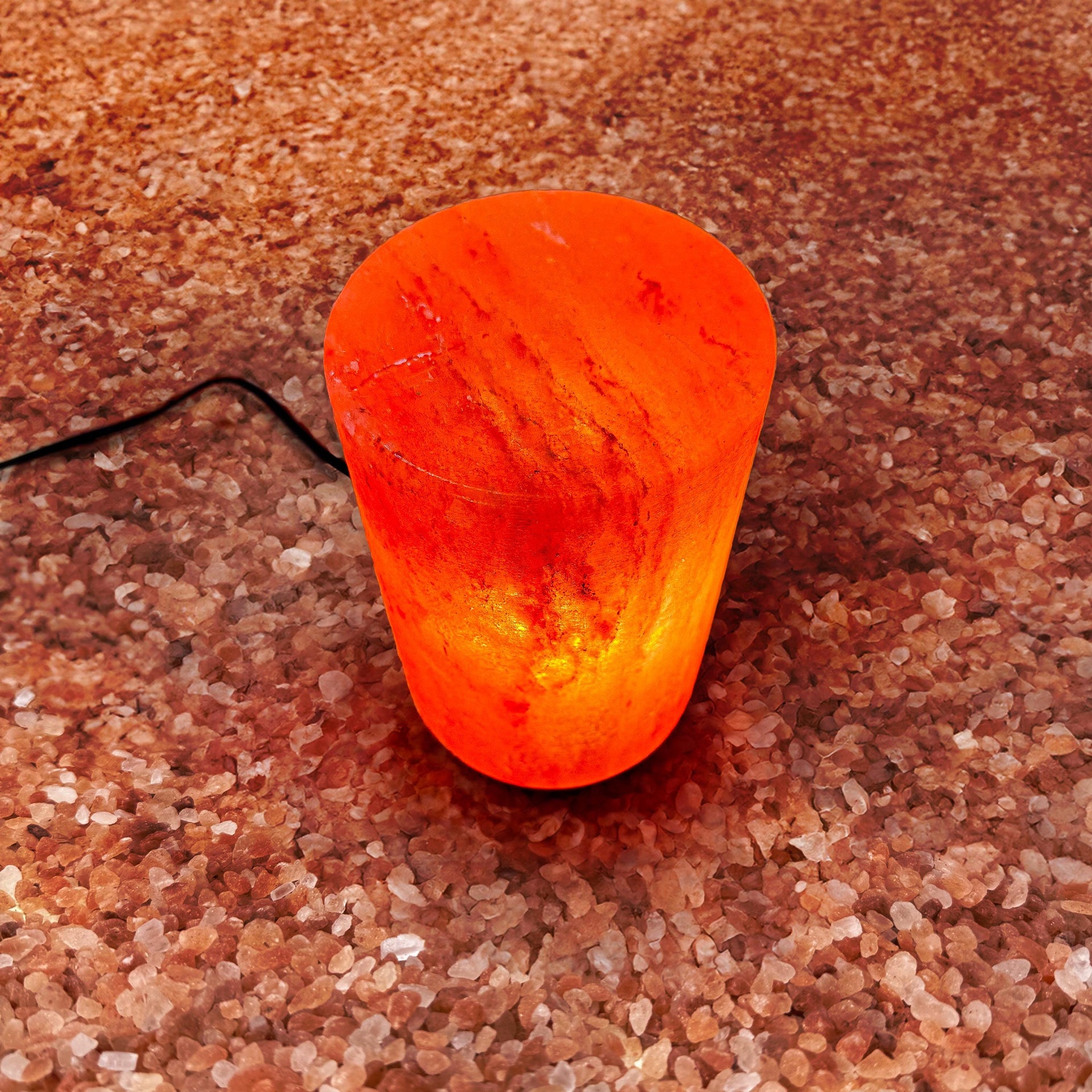 Cylinder Himalayan Salt Lamp: Handcrafted Pink Rock Salt Decor