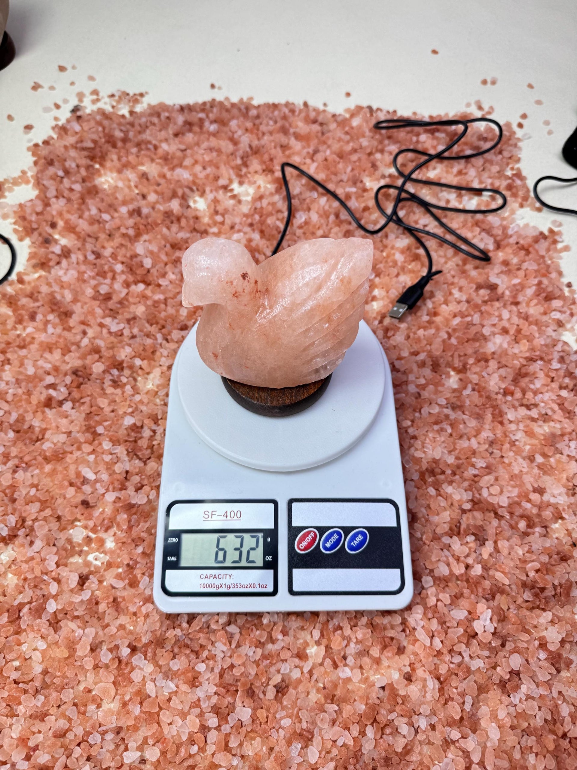 Mini Duck Himalayan USB Salt Lamp: Handcrafted Pink Rock Salt Decor