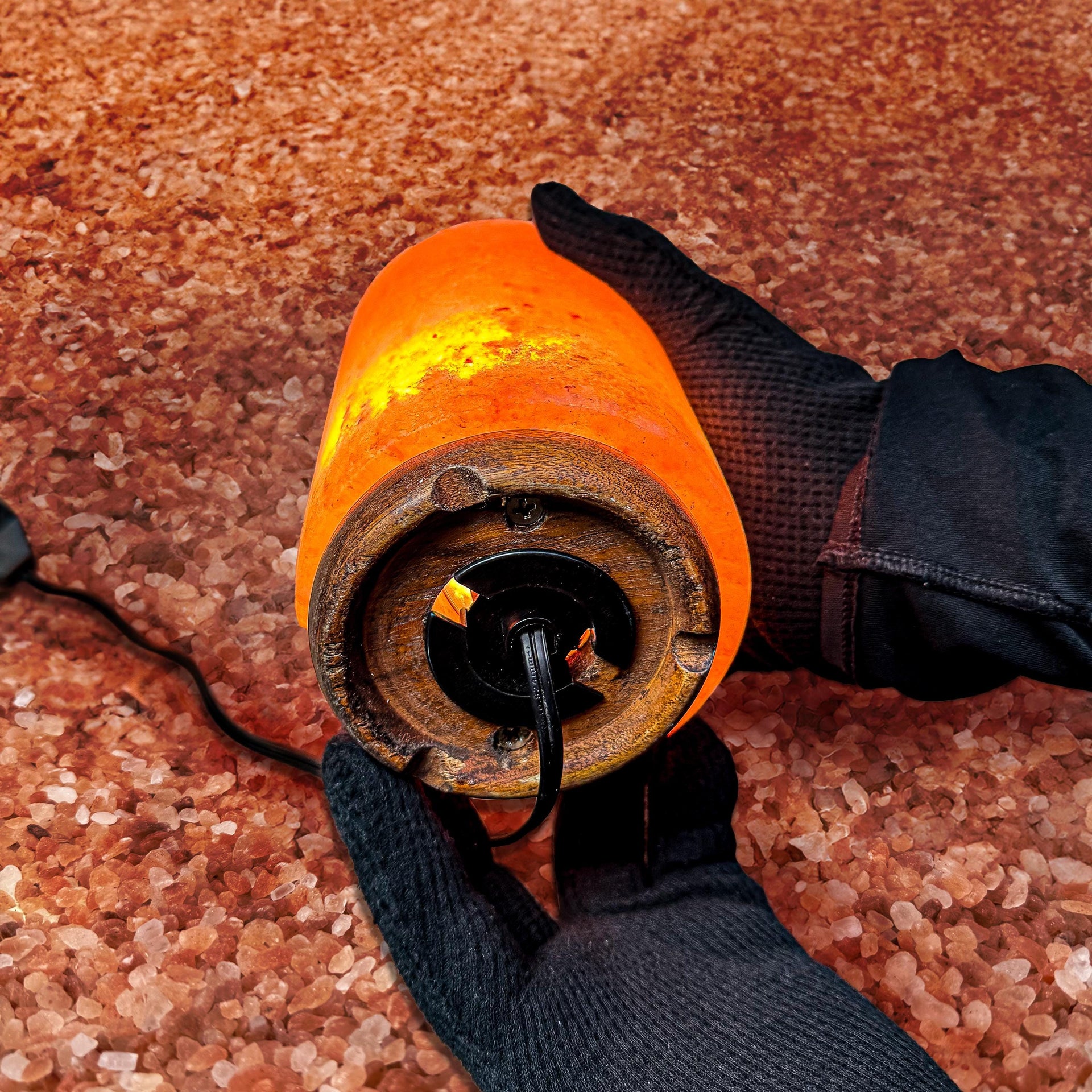 Cylinder Himalayan Salt Lamp: Handcrafted Pink Rock Salt Decor