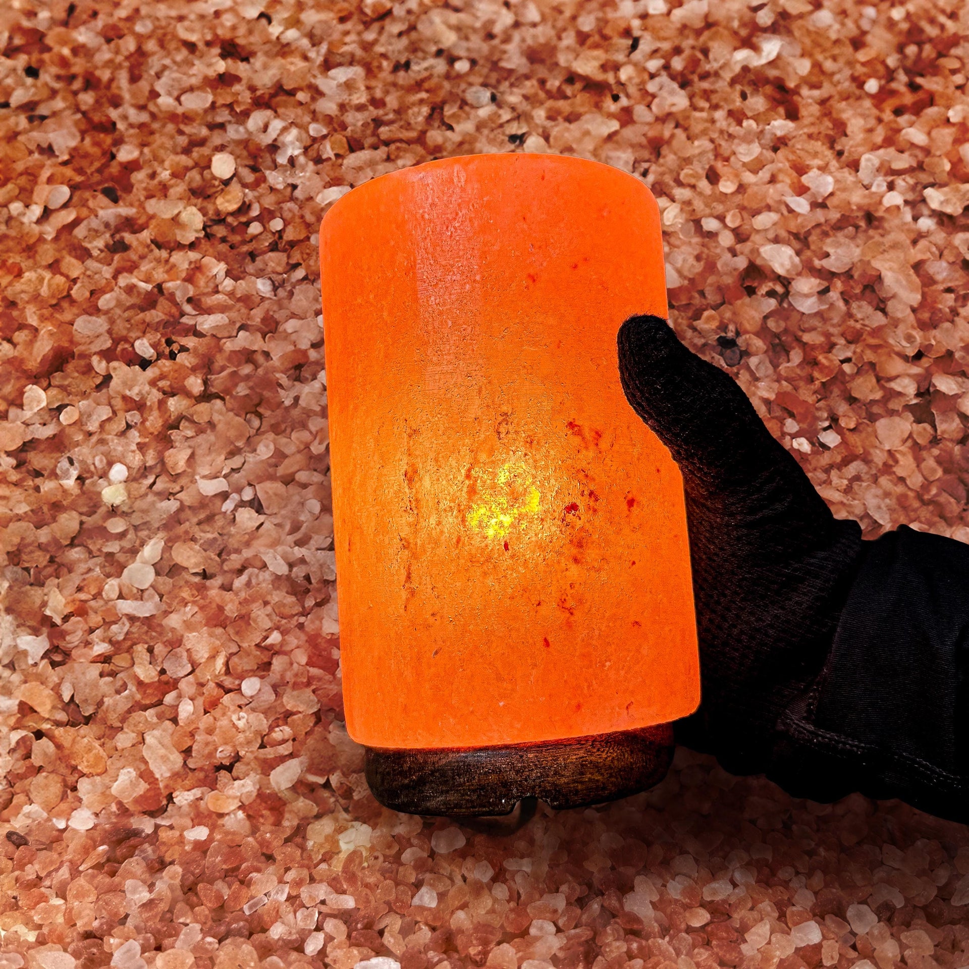 Cylinder Himalayan Salt Lamp: Handcrafted Pink Rock Salt Decor