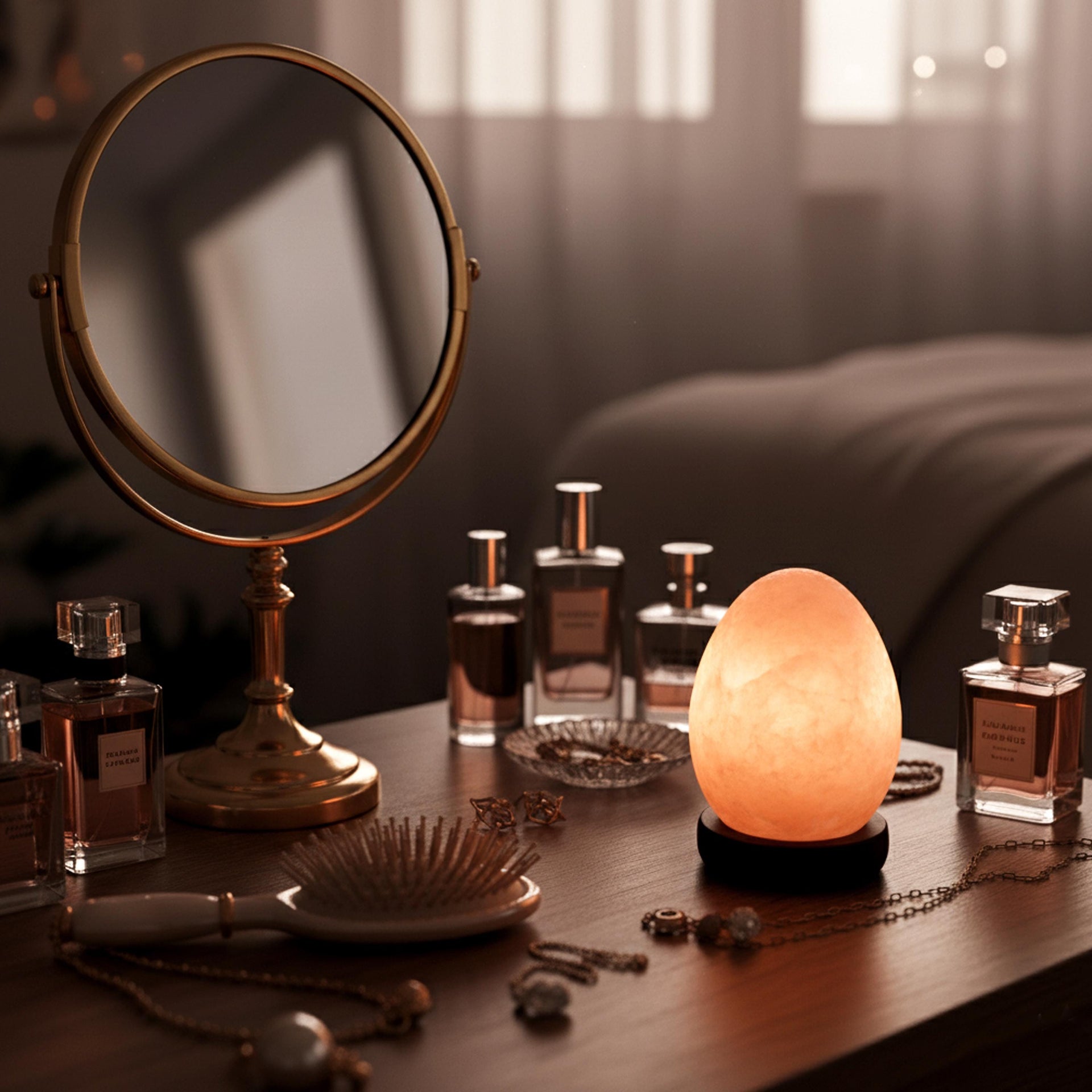 Mini Egg Himalayan USB Salt Lamp: Handcrafted Pink Rock Salt Decor