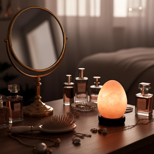 Mini Egg Himalayan USB Salt Lamp: Handcrafted Pink Rock Salt Decor