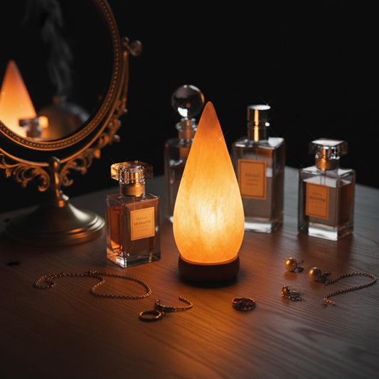 Raindrop Himalayan Salt Lamp: Handcrafted Pink Rock Salt Decor