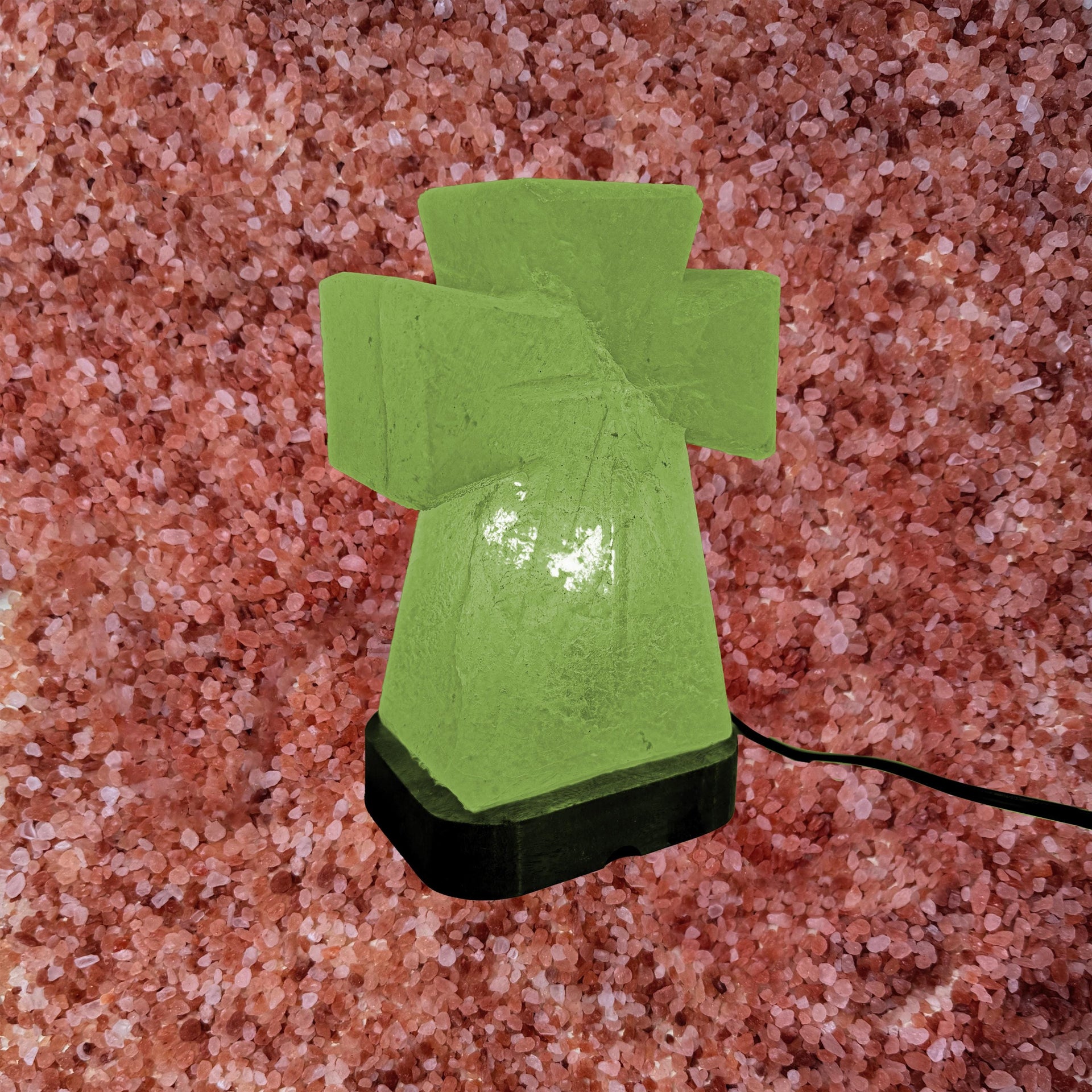 Cross Himalayan Pink Salt Lamp